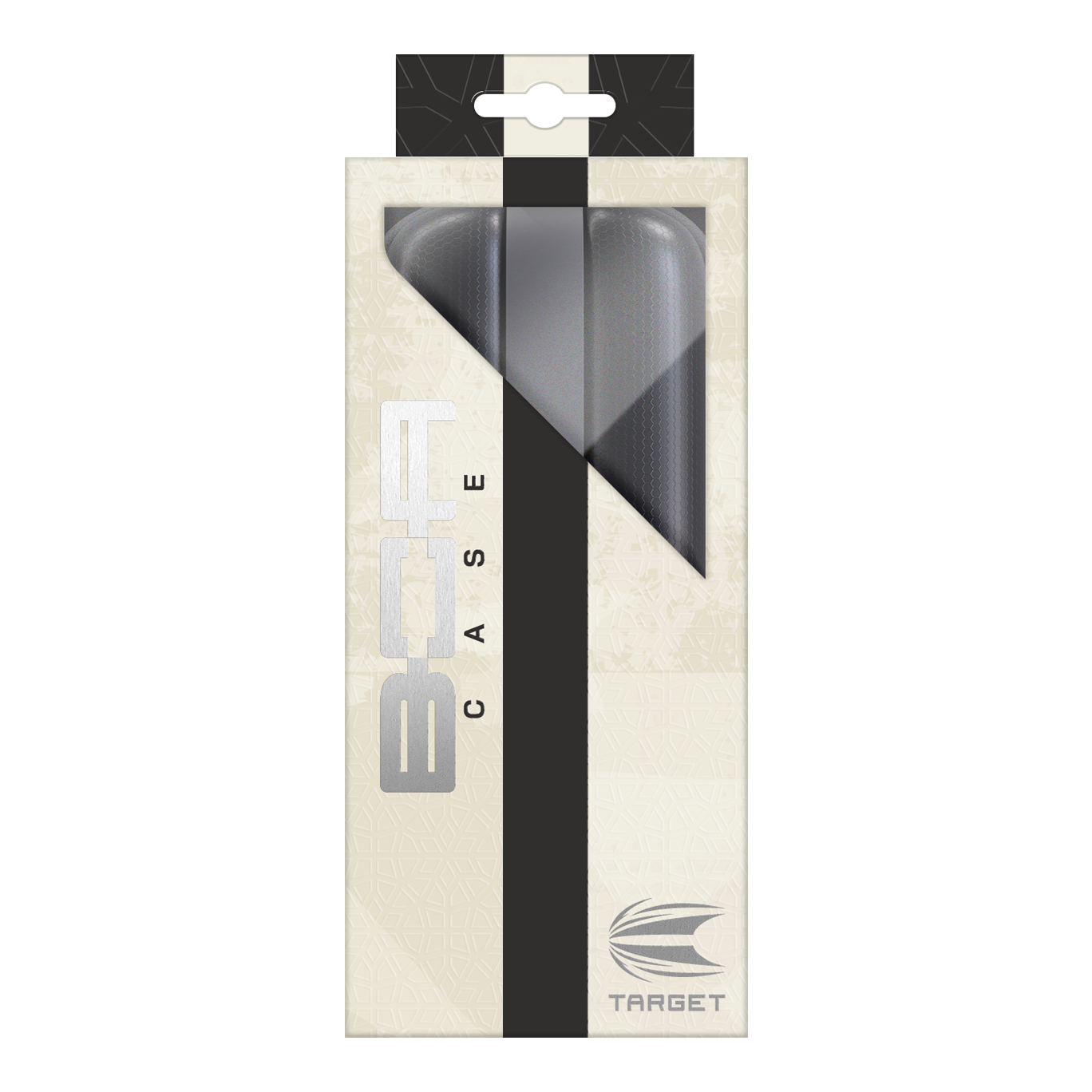 Dies ist eine Abbildung eines schwarzen Dartcase. Es handelt sich um das Modell '450140_Target_BOA_Dartcase_Schwarz_Schwarz_6'.