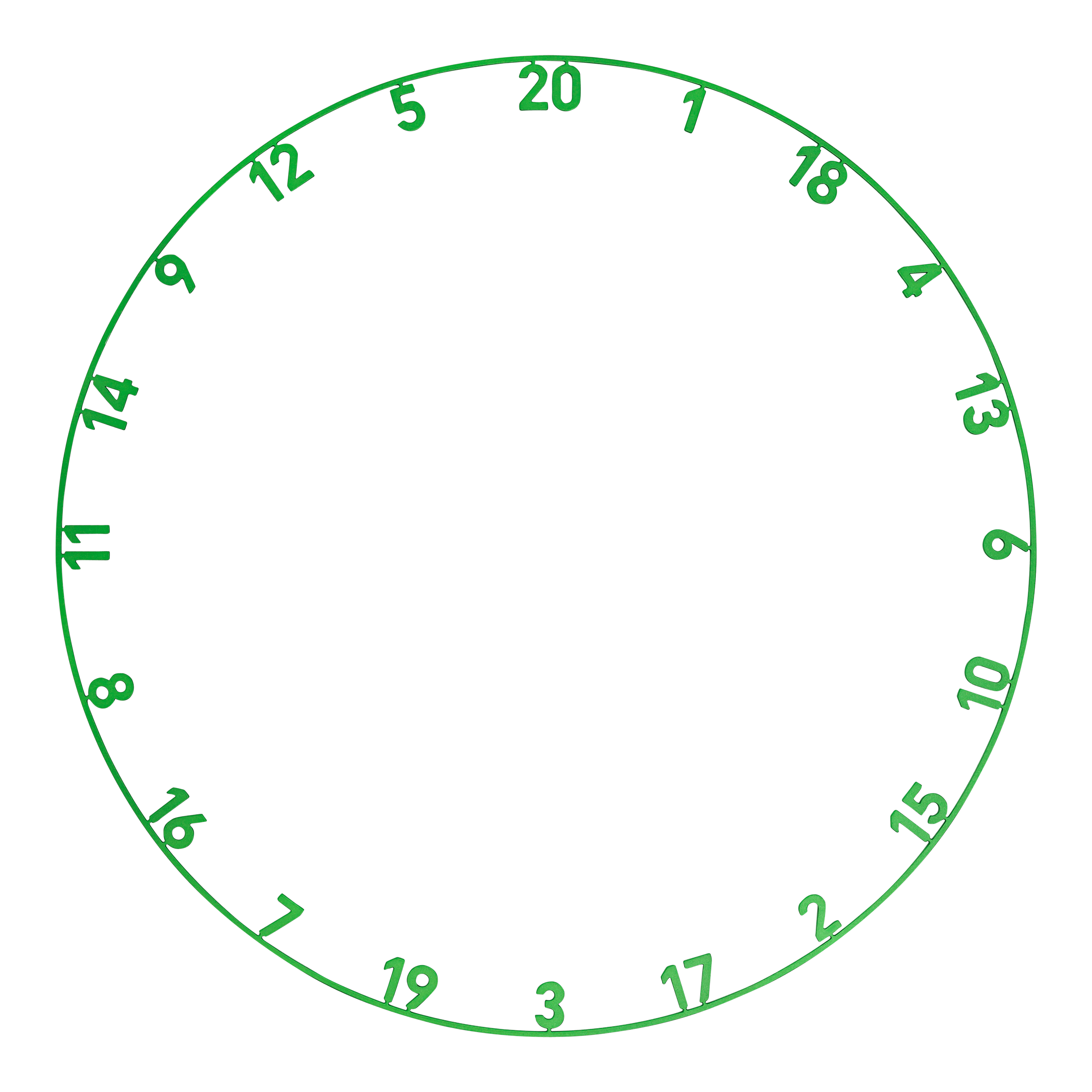 Precise 180 Endorphine Steel Dartboard with Numbered Ring - Emerald Green Hier ist das Precise 180 Endorphine Steeldartboard mit Nummernring in der Farbe Emerald Green zu sehen. Es handelt sich um ein hochwertiges Steeldartboard mit Zahlenring.