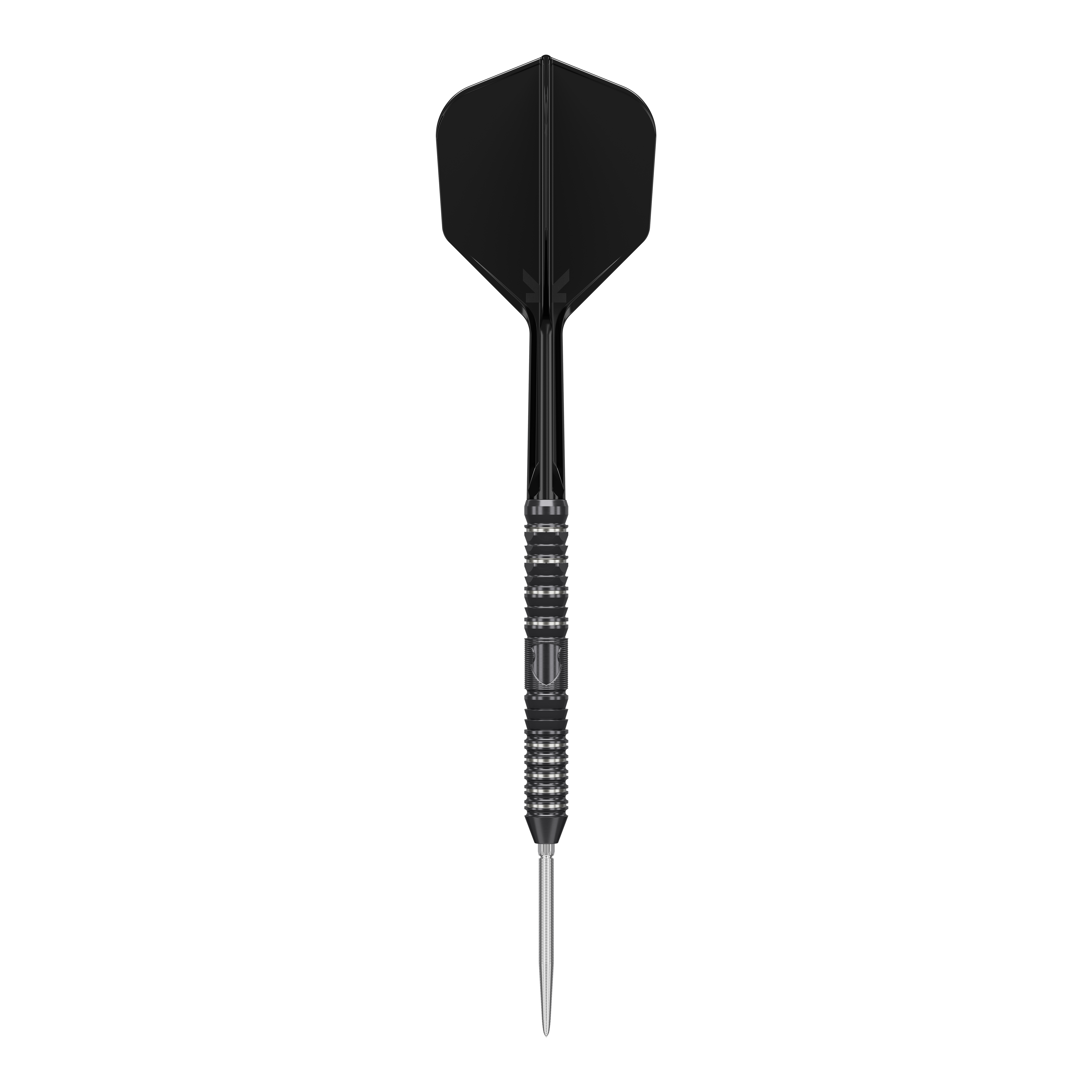 Target Japan Black Marque Draco GEN2 steel darts Auf dem Bild ist ein schwarzer Steeldart der Marke Target Japan Black Marque Draco GEN2 zu sehen. Der Dart hat ein modernes, gerilltes Design und eine scharfe Spitze.