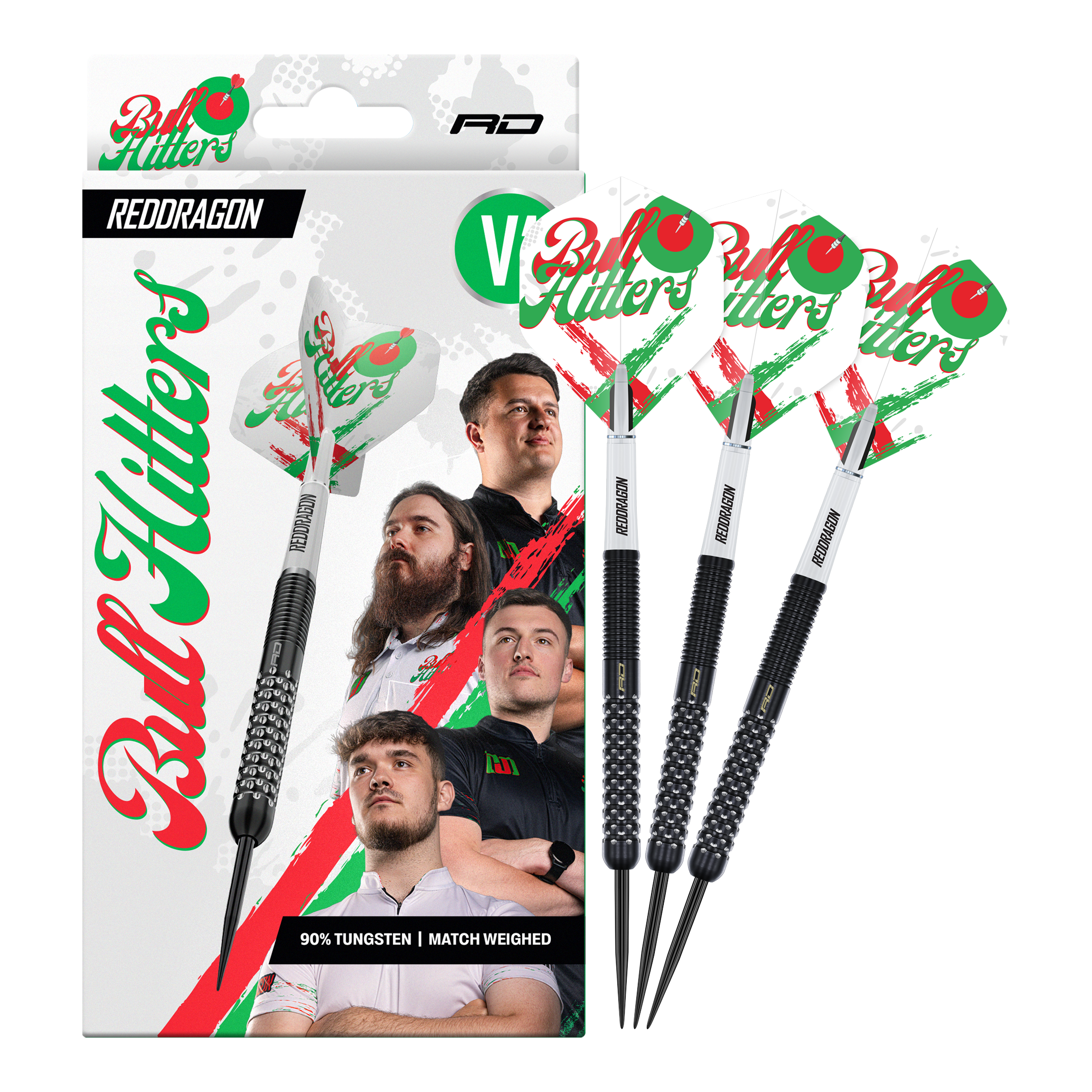 Red Dragon Bullhitters V1 Steeldarts - 23g Abgebildet ist der Red Dragon Bullhitters V1 Steeldarts - 23g in kompletter Ansicht. Das Produkt eignet sich für Steeldartspieler und wiegt 23 Gramm.