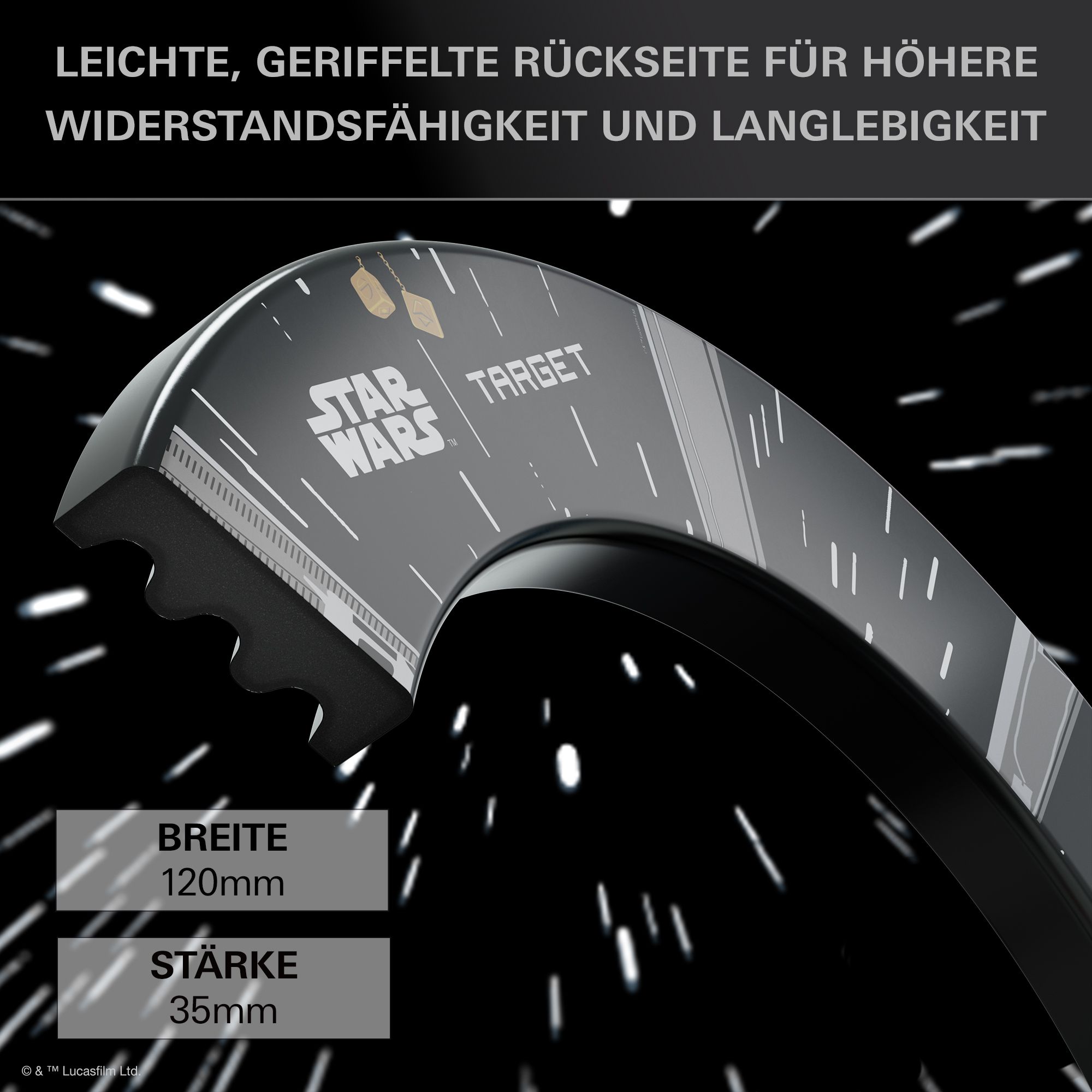 Target Star Wars Millennium Falcon TOR Dartboard Surround Bundle Das Bild zeigt das Target Star Wars Millennium Falcon Surround Board Bundle. Dieses Bundle ist vom Millennium Falcon aus Star Wars inspiriert und enthält eine Dartscheibe mit Surround.