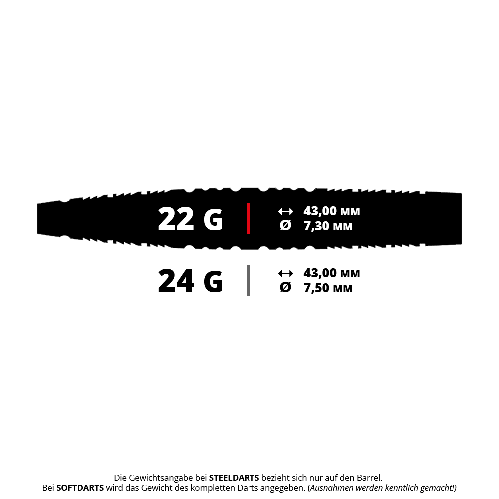 Caliburn Rix EZ-EVO R6 steel darts Das Bild zeigt einen Steeldartpfeil mit dem Namen CB2541_Caliburn_Rix_EZ-EVO_R6_Steeldarts_5_22g. Es handelt sich wahrscheinlich um ein Modell mit 22 Gramm Gewicht für den Dartsport.