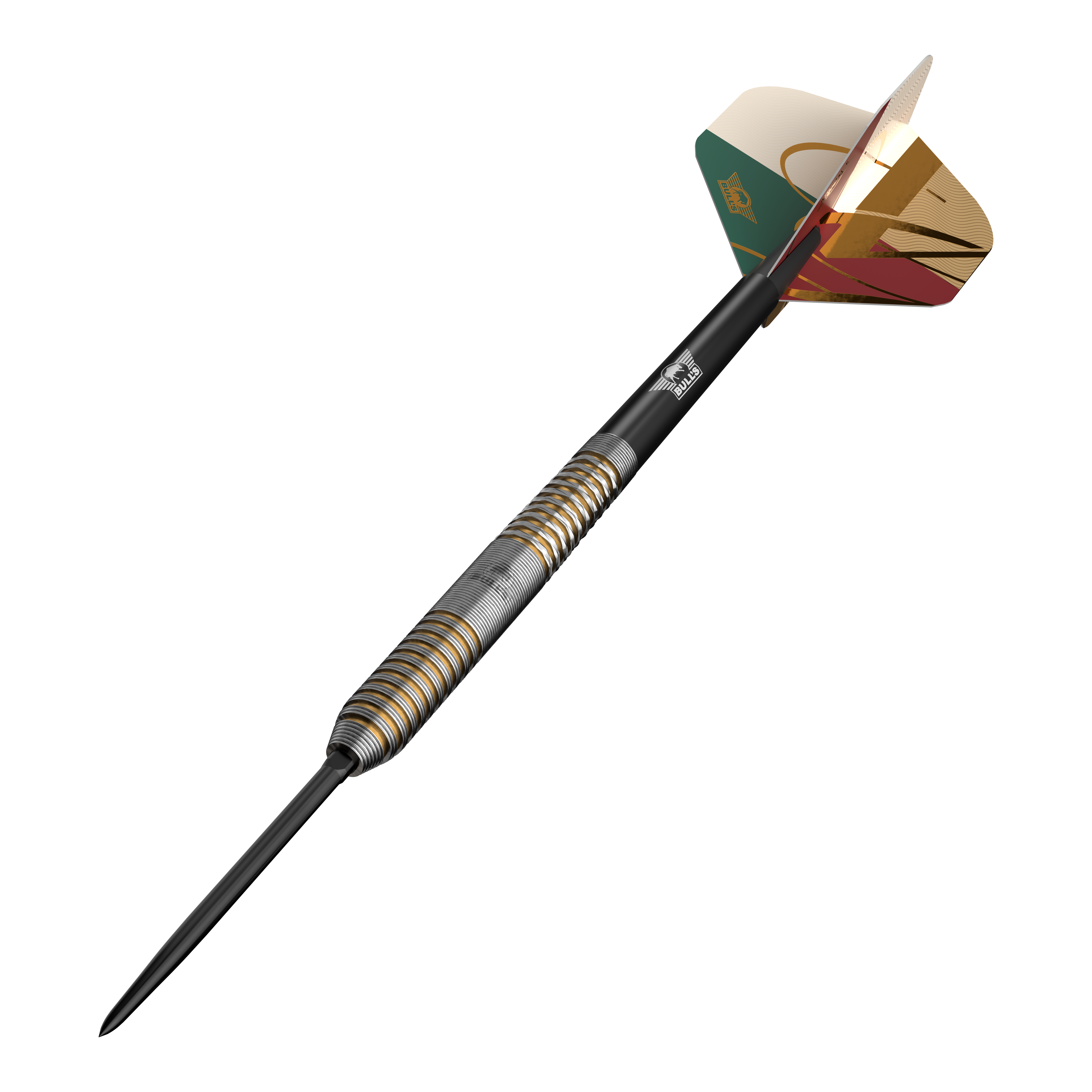 Die Abbildung zeigt Bulls NL Vintago Ghost Convertible Points Steeldarts. Diese Steeldarts verfügen über konvertierbare Spitzen für vielseitigen Einsatz.