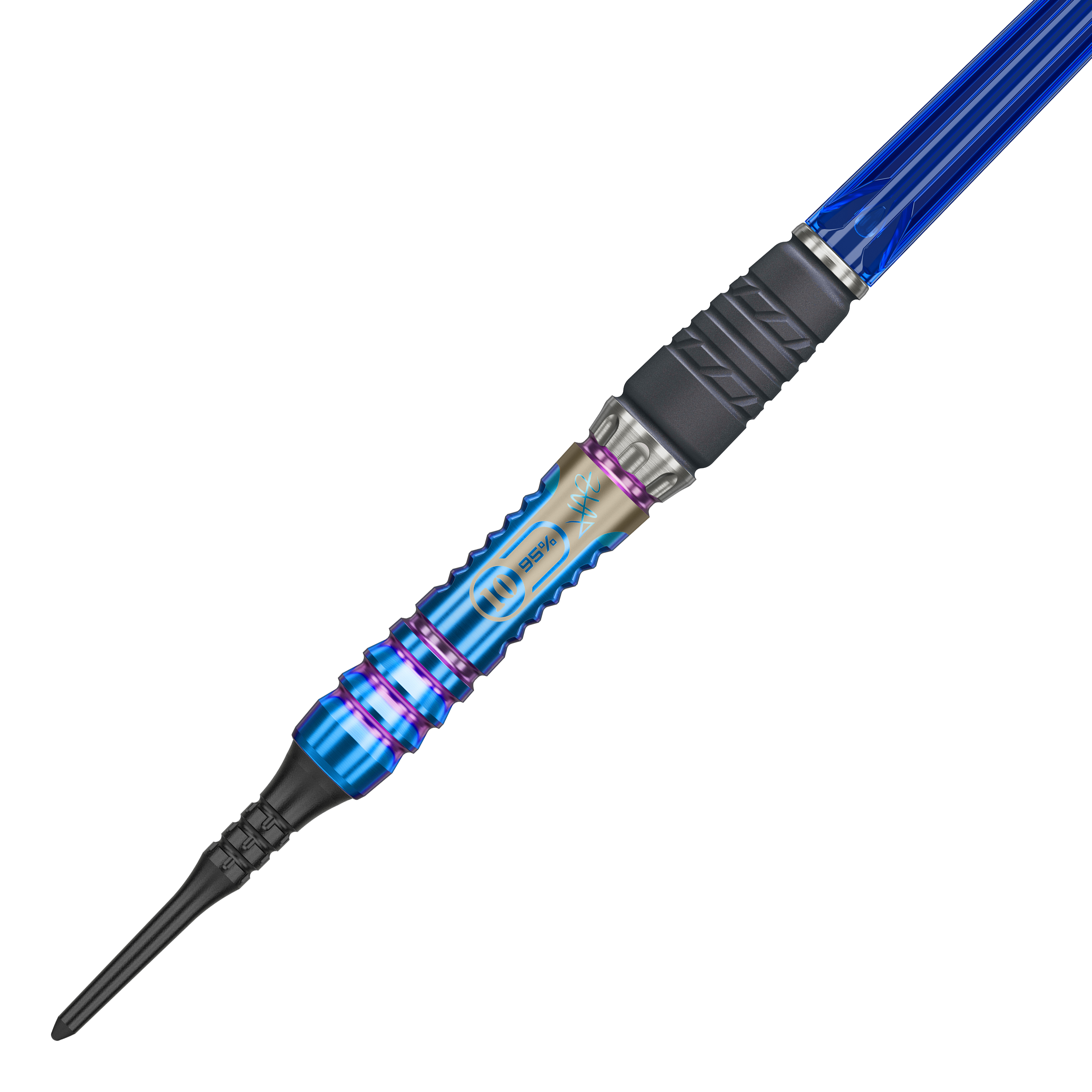 Hier sieht man den Target Japan Rising Sun GEN10 Softdarts - 21,5g. Der Dart ist perfekt für anspruchsvolle Spieler geeignet.