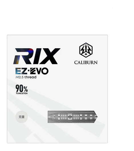 Caliburn Rix EZ-EVO R3 steel darts Hier sind die Caliburn Rix EZ-EVO R3 Steeldarts zu sehen. Die Darts zeichnen sich durch ihr modernes Design aus.