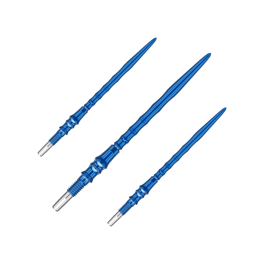 Target Japan Premium Swiss Point Dart Tips - Blue Abgebildet ist ein Set Dartspitzen mit der Bezeichnung '340384_Target_Japan_Premium_SwissPoint_Dartspitzen_Blau_40mm_1Set'. Die Dartspitzen sind blau und haben eine Länge von 40 mm.