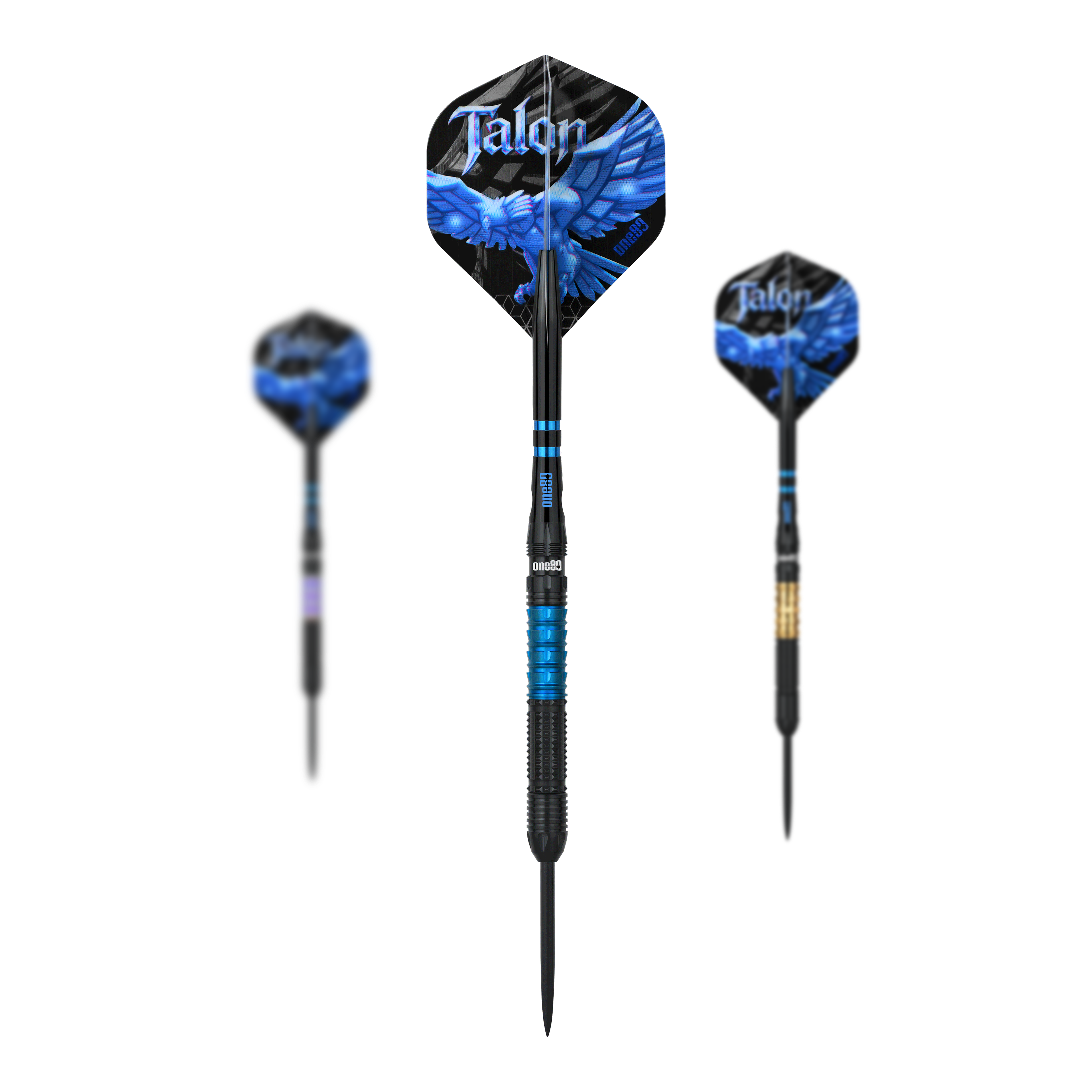 One80 Talon T1 steel darts Abgebildet sind die One80 Talon Steeldarts. Das Set besteht aus hochwertigen Steeldarts zum professionellen Dartspiel.