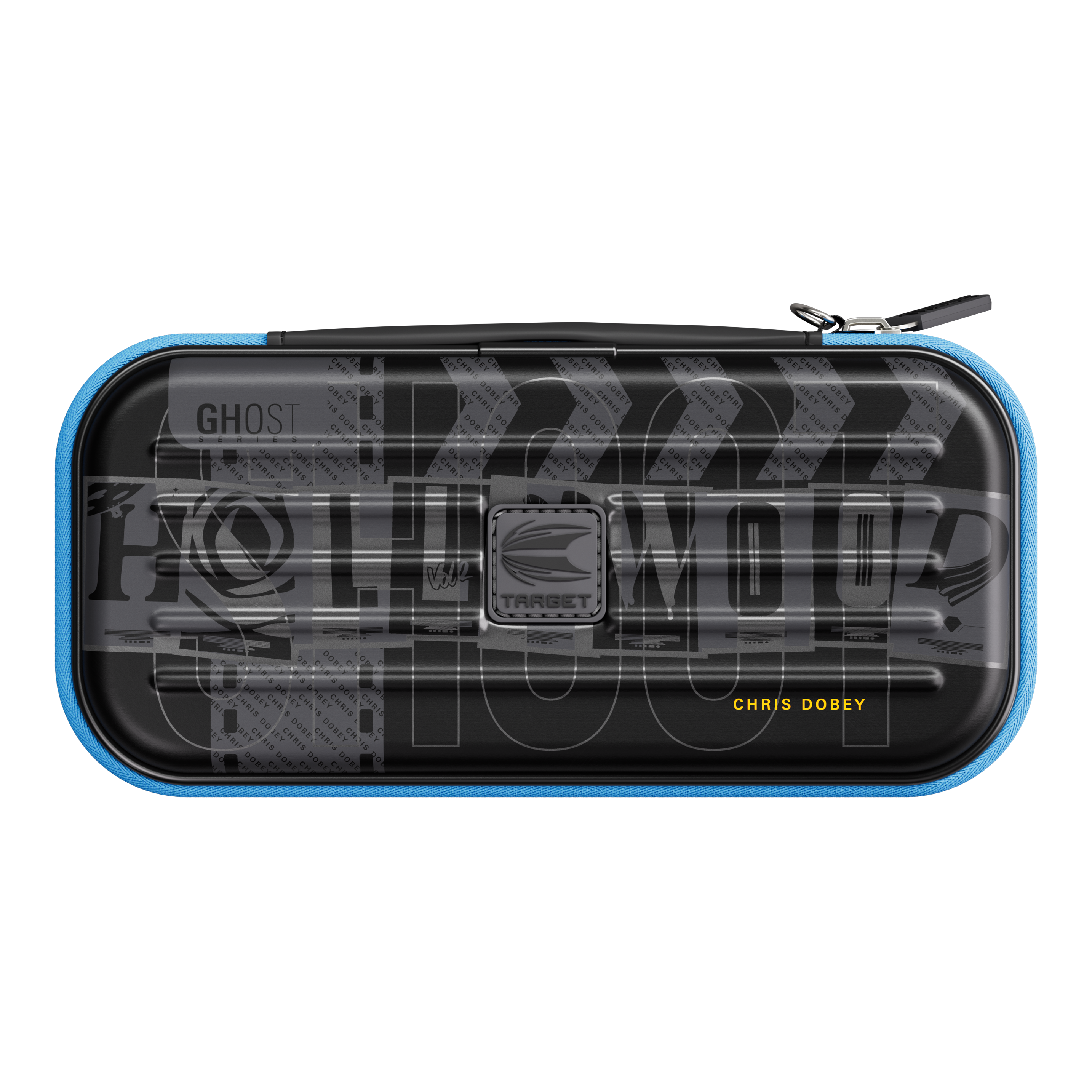 Das Bild zeigt das Takoma Ghost Series Chris Dobey Dartcase. Dies ist ein Dartcase aus einer speziellen Kollektion.