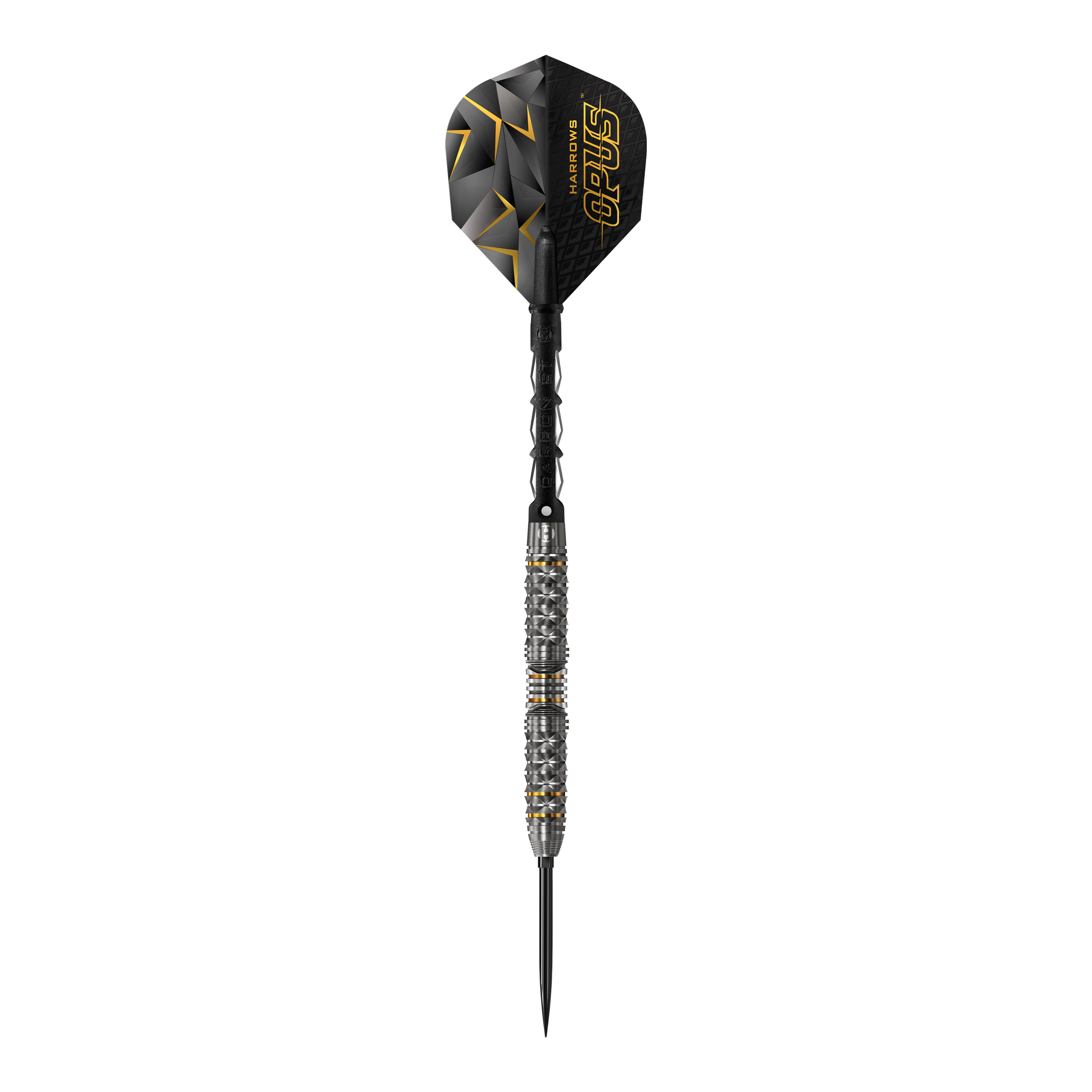 Harrow's Opus Quick Point steel darts Harrows Opus Quick Point Steeldarts - 23g. Das Bild zeigt Steeldarts mit einem Gewicht von 23 Gramm.