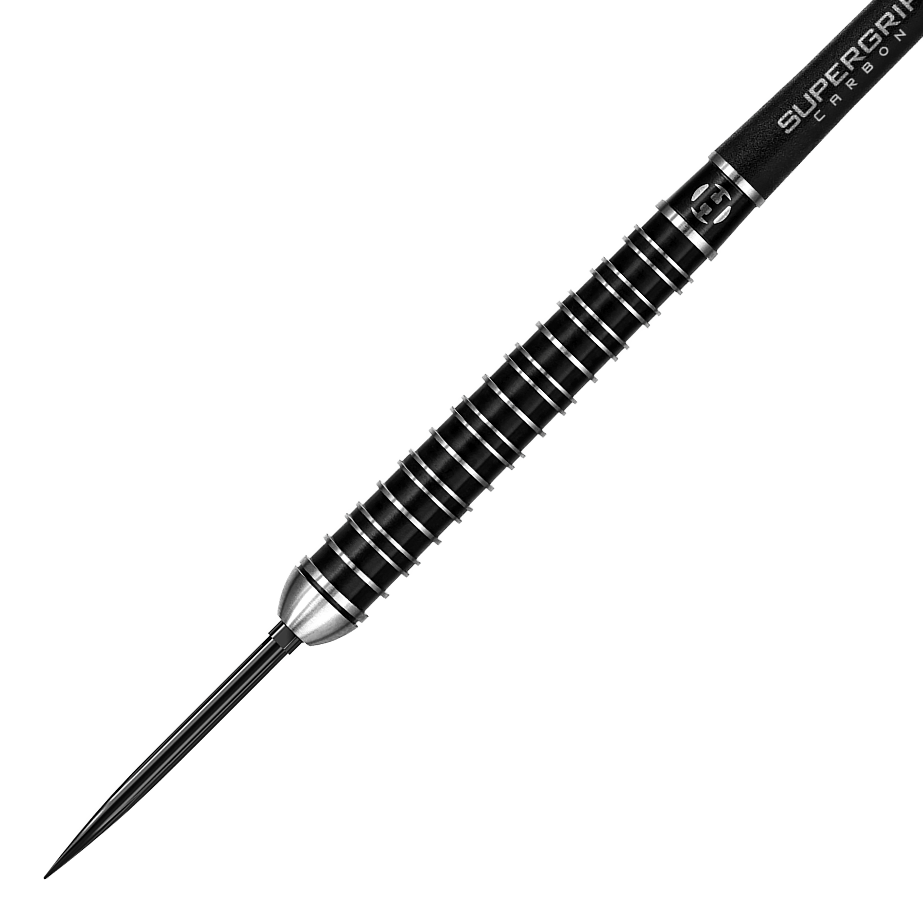 Harrows Supergrip Ultra Quick Point Steel Darts Das Bild zeigt Harrows Supergrip Ultra Quick Point Steeldarts. Die Schäfte und Spitzen sind detailliert abgebildet.