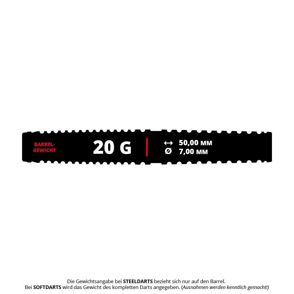 Target Japan Paul Lim The Legend GEN9 Softdarts - 20g sind hochwertige Softdarts mit einem eleganten Design. Das Bild zeigt die Details und das Aussehen der Darts.