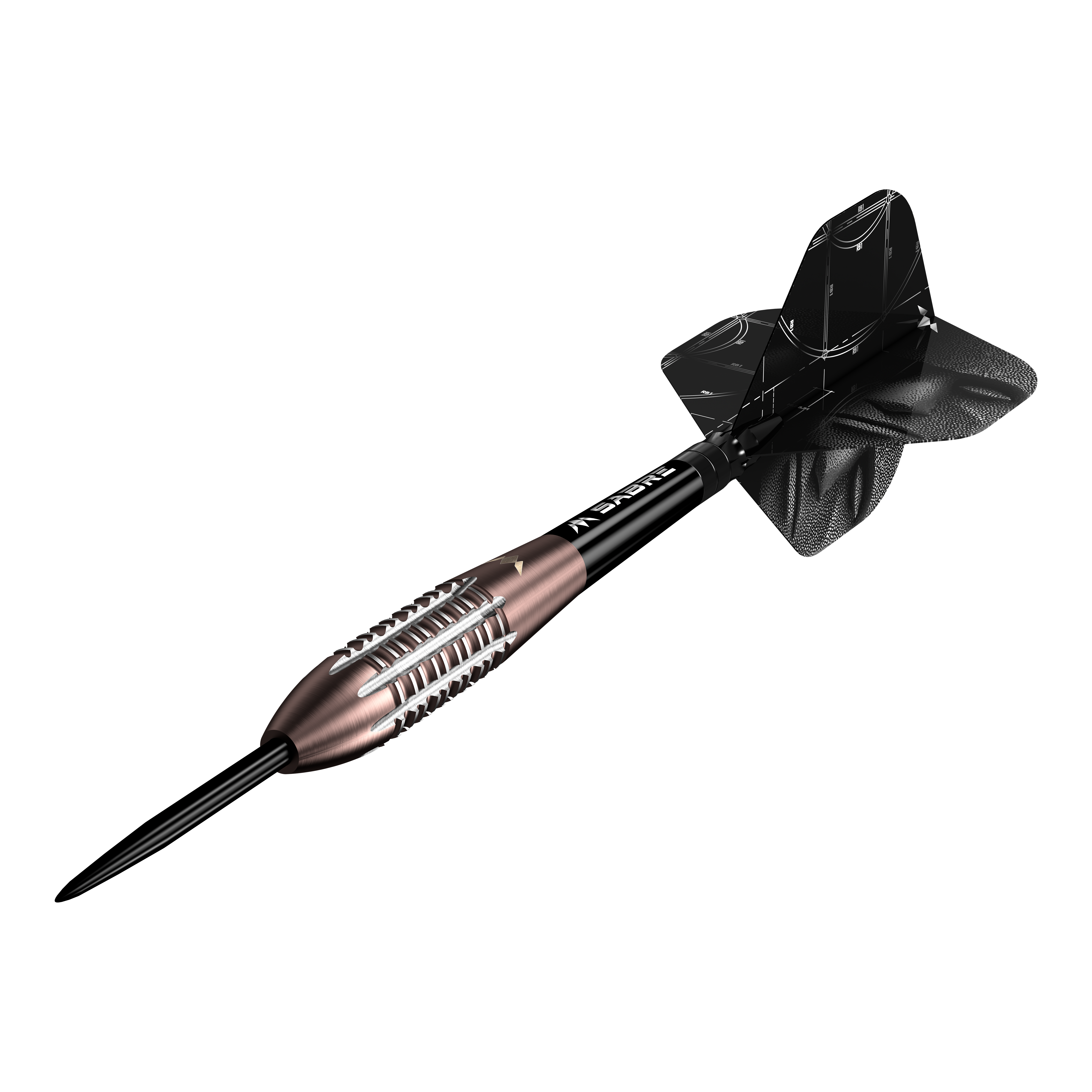 Mission Arkitekt Bronze Silica PVD Steeldarts - 23.5g Das Foto präsentiert die Mission Arkitekt Bronze Silika PVD Steeldarts, Gewicht 23,5g. Das Produktdesign hebt die bronzefarbene Beschichtung hervor.