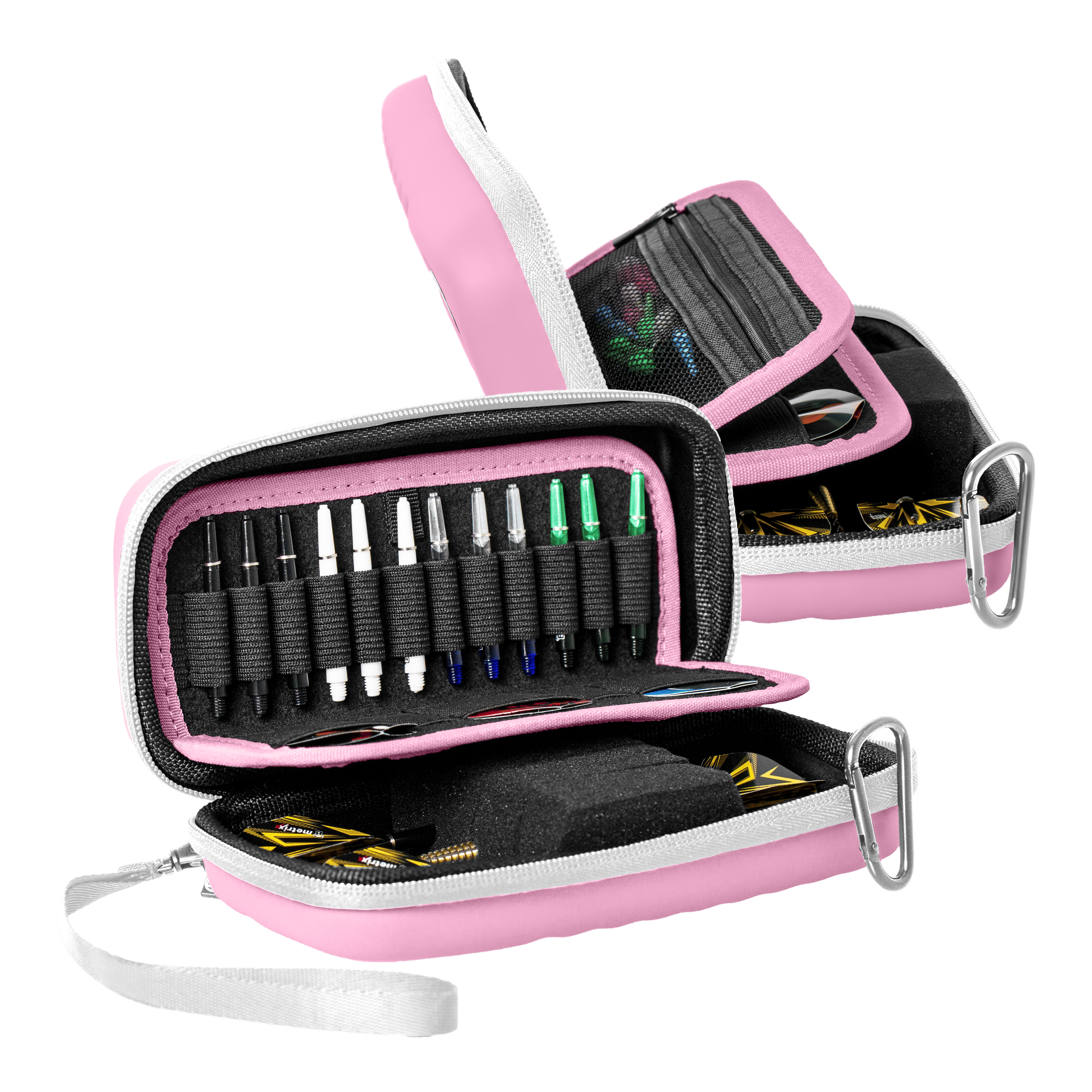 Bulls Orbis S Dartcase - Pink Hier sieht man das Bulls Orbis S Dartcase in Pink aus einer anderen Perspektive. Das Dartcase bietet Schutz und Ordnung für Dartutensilien.
