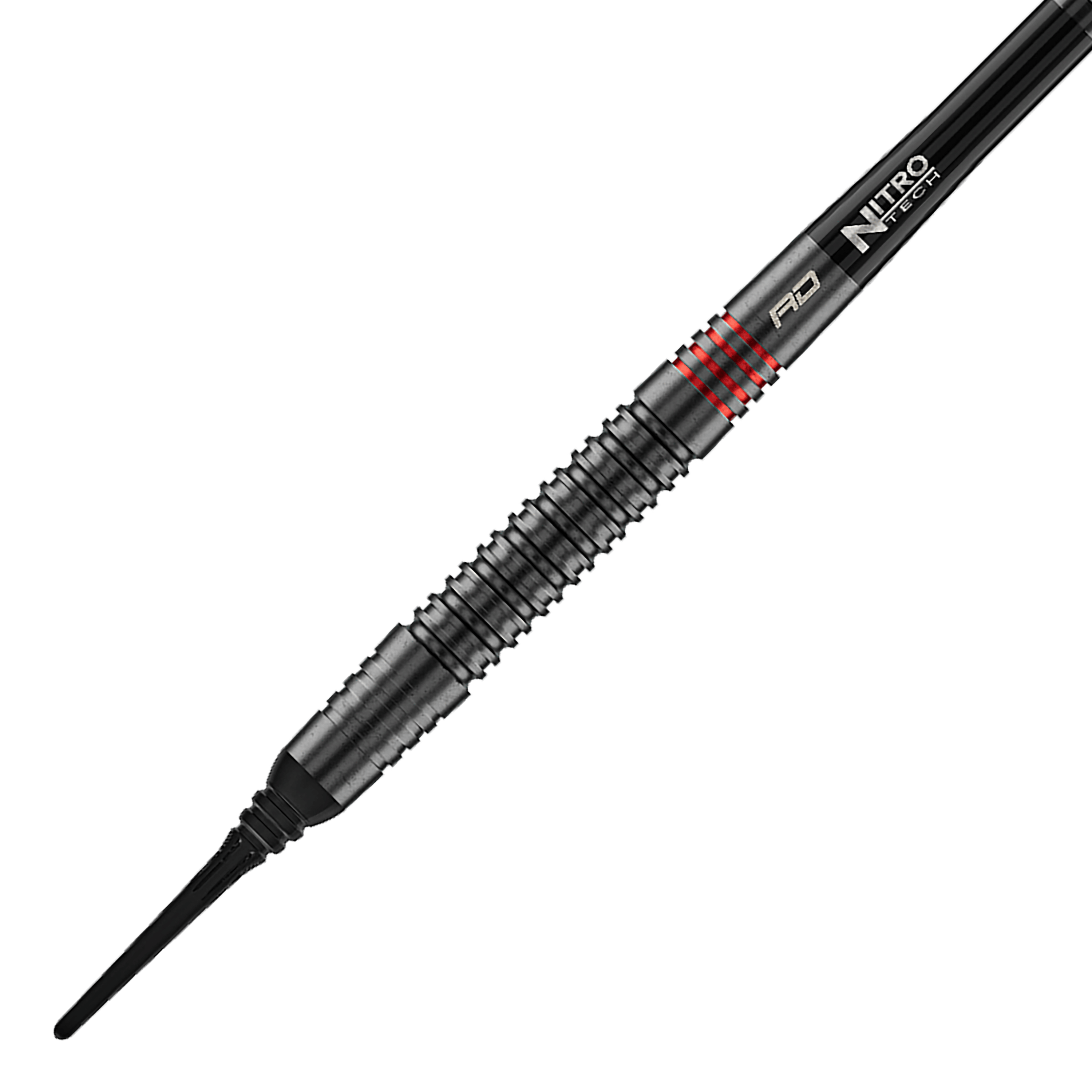 Die Abbildung zeigt die Red Dragon Jonny Clayton RD-ADV Softdarts - 18g. Ein einzelner Softdart wird seitlich gezeigt.