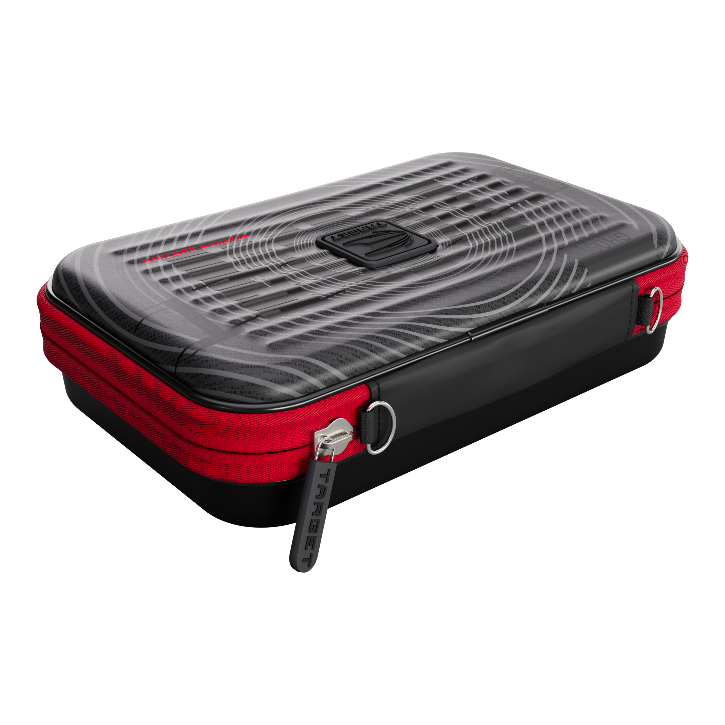 Takoma XL Ghost Series Stephen Bunting dart case Das Bild zeigt das Takoma XL Ghost Series Stephen Bunting Dartcase. Es dient der Aufbewahrung und dem Schutz von Darts und Zubehör.