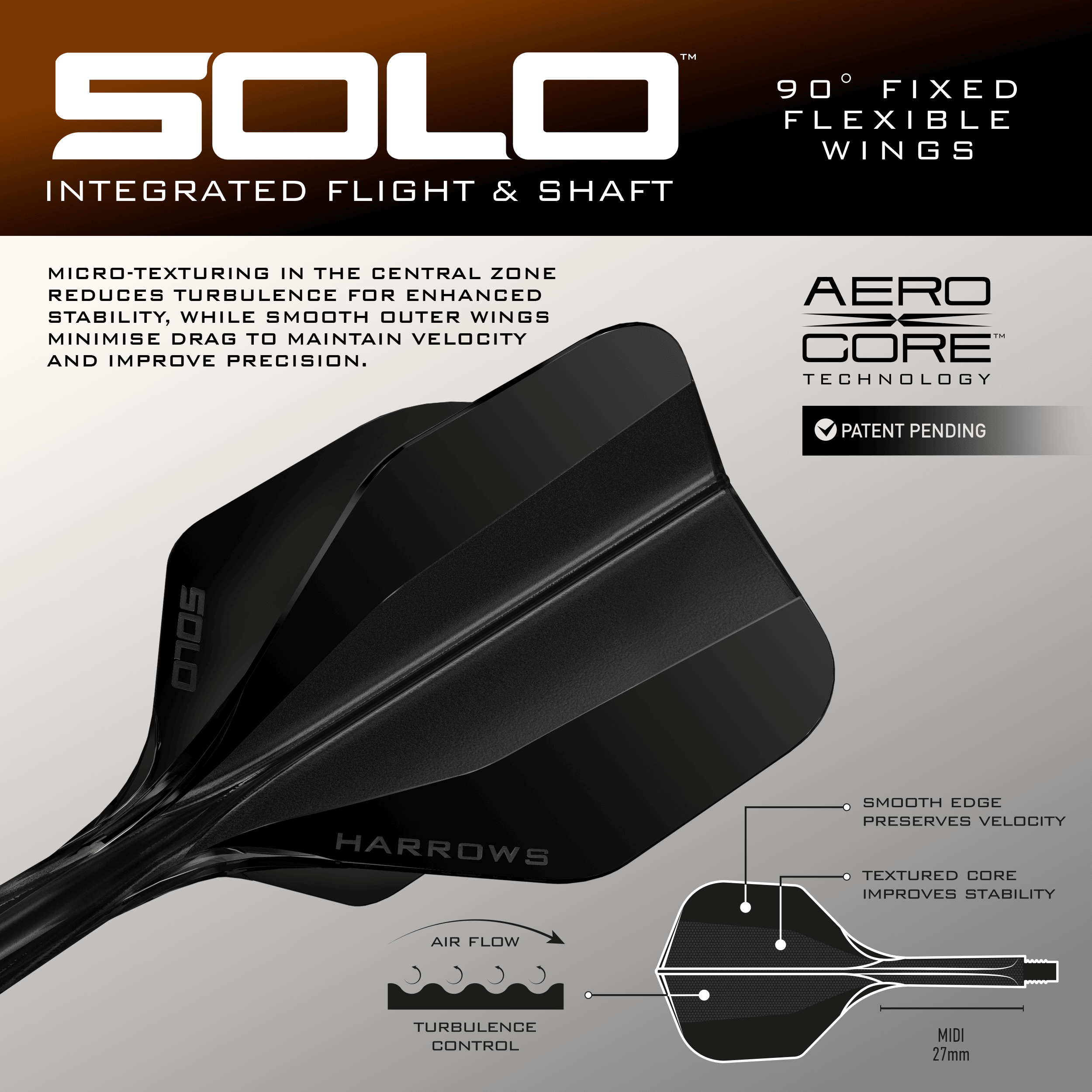 Abbildung der Harrows Wolfram Trinity Softdarts. Diese Softdarts sind für präzises Dartspiel entworfen.