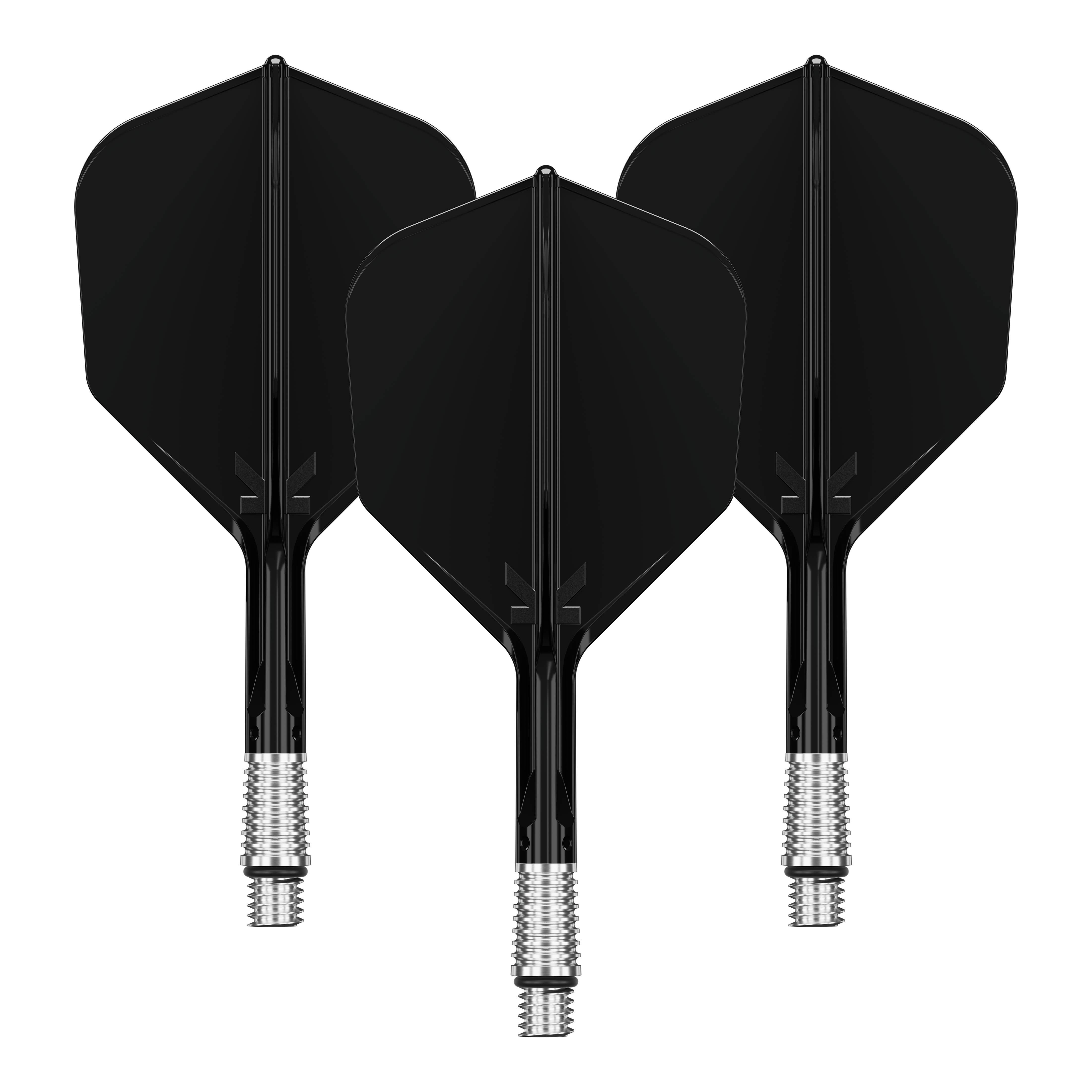 Target K-Shift No6 Flights - Black Hier wird ein Set von schwarzen KShift No6 Flights für Darts mit 26mm Länge gezeigt. Die Flights sind ein Produkt von Target.