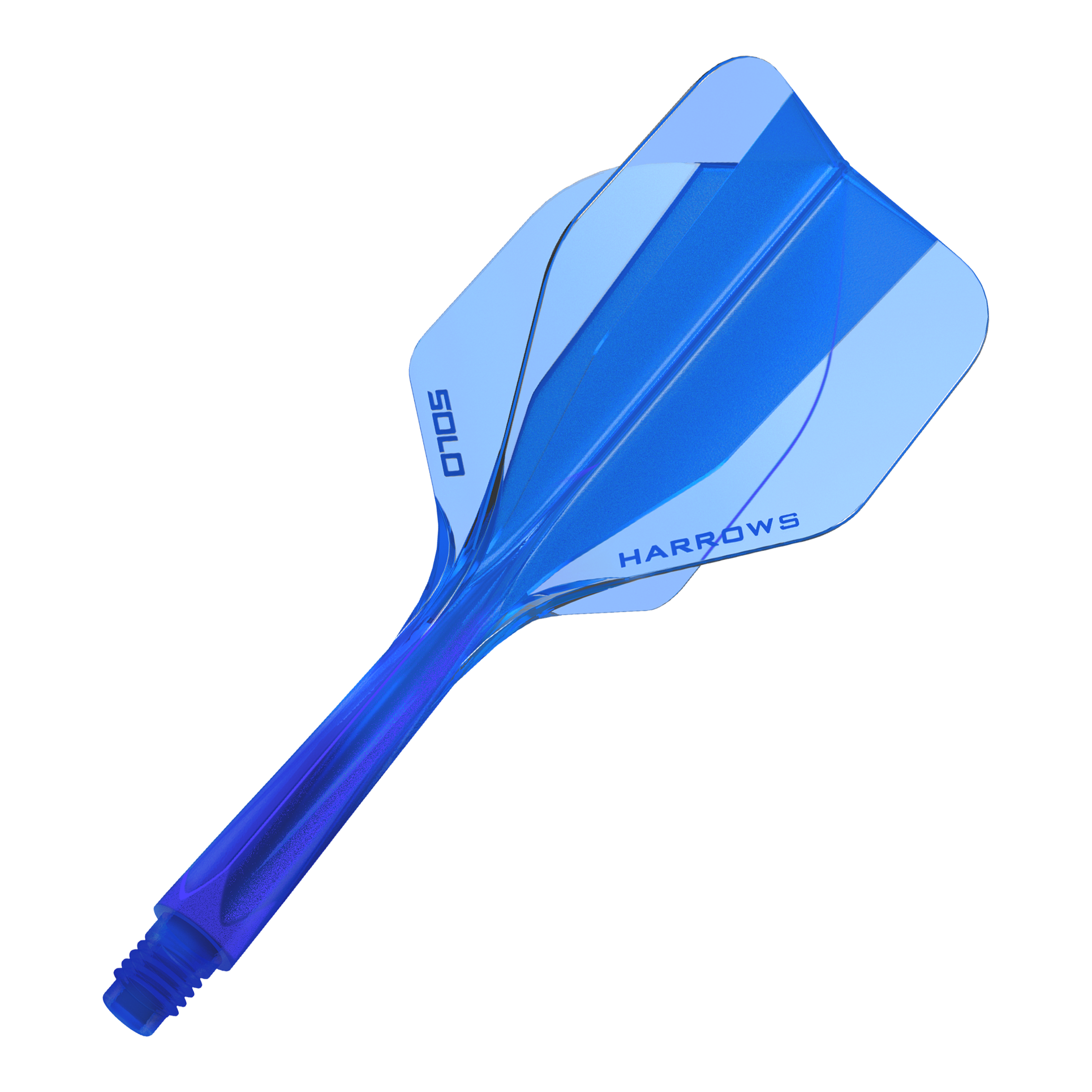 Harrows Solo No6 Flight Shaft System - Blue Das Bild zeigt das Harrows Solo No6 Flight-Shaft-System in Blau. Es ist ein Ersatzteil für Dartpfeile.