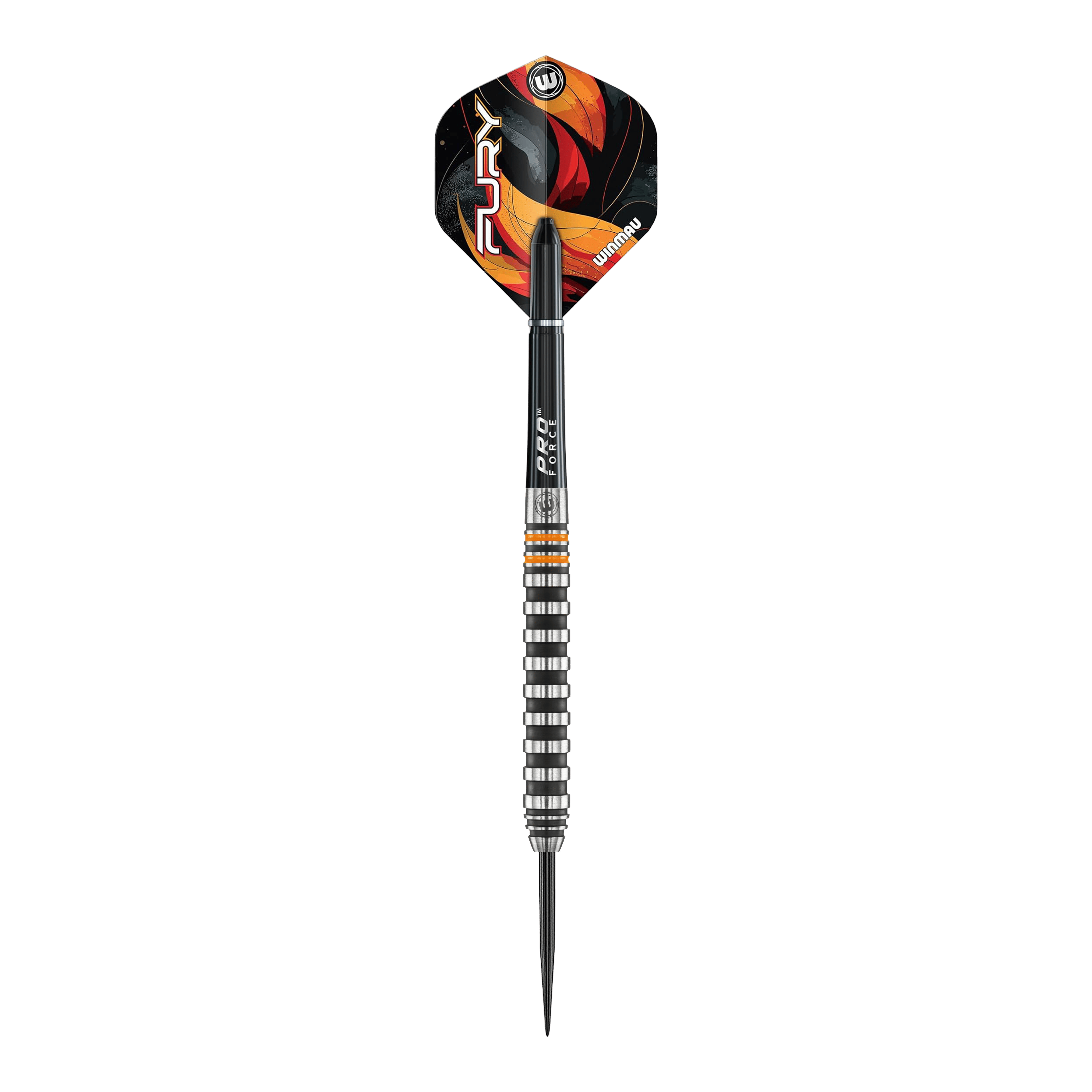 Winmau Fury steel darts - 22g Hier sieht man die Winmau Fury Steeldarts - 22g. Die Darts bieten ein ausgewogenes Wurfgefühl für Dartspieler.