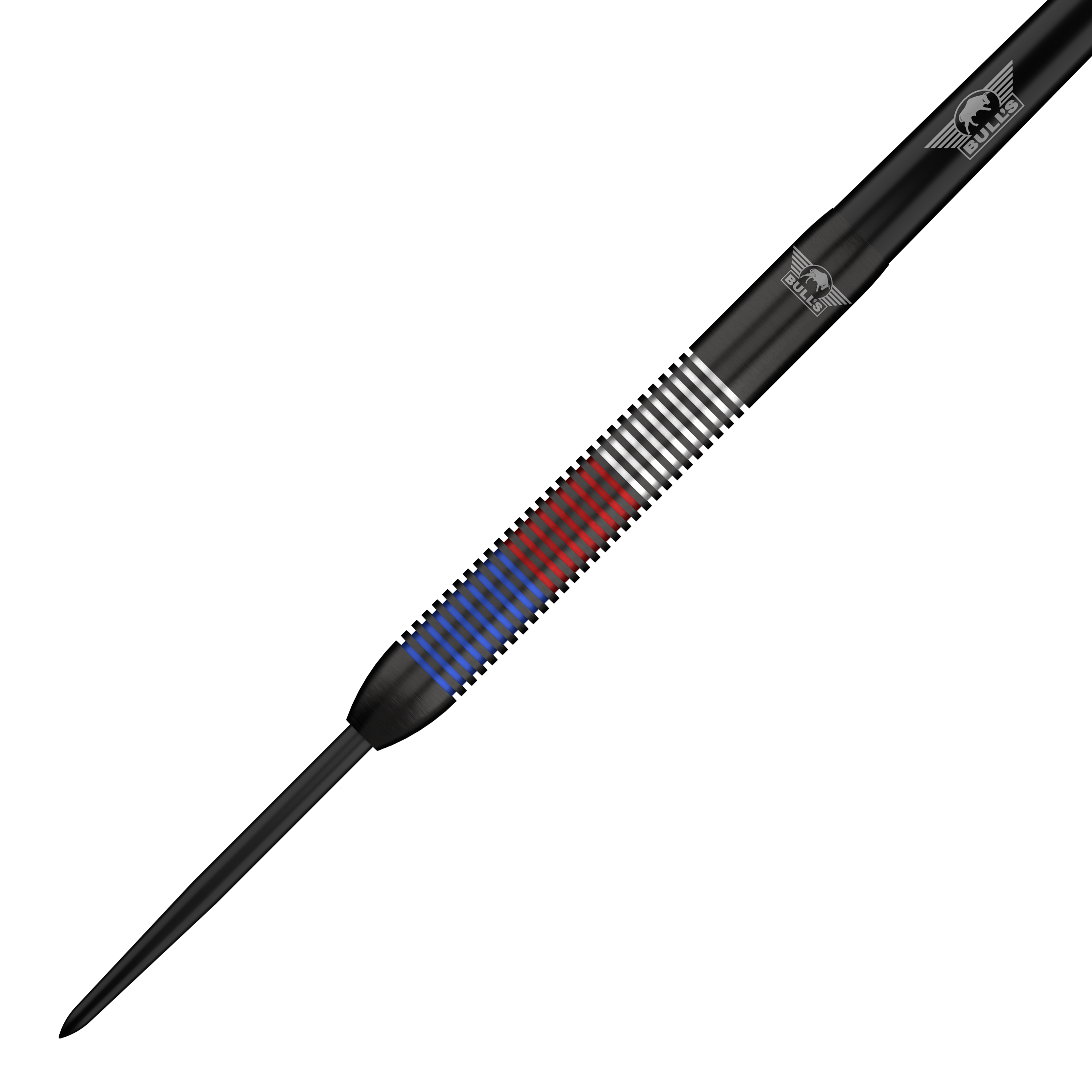 Zu sehen sind die Bulls NL Karel Sedlacek E2 Steeldarts mit 24 Gramm Gewicht. Das Produkt richtet sich an Dartspieler, die Wert auf professionelle Ausrüstung legen.