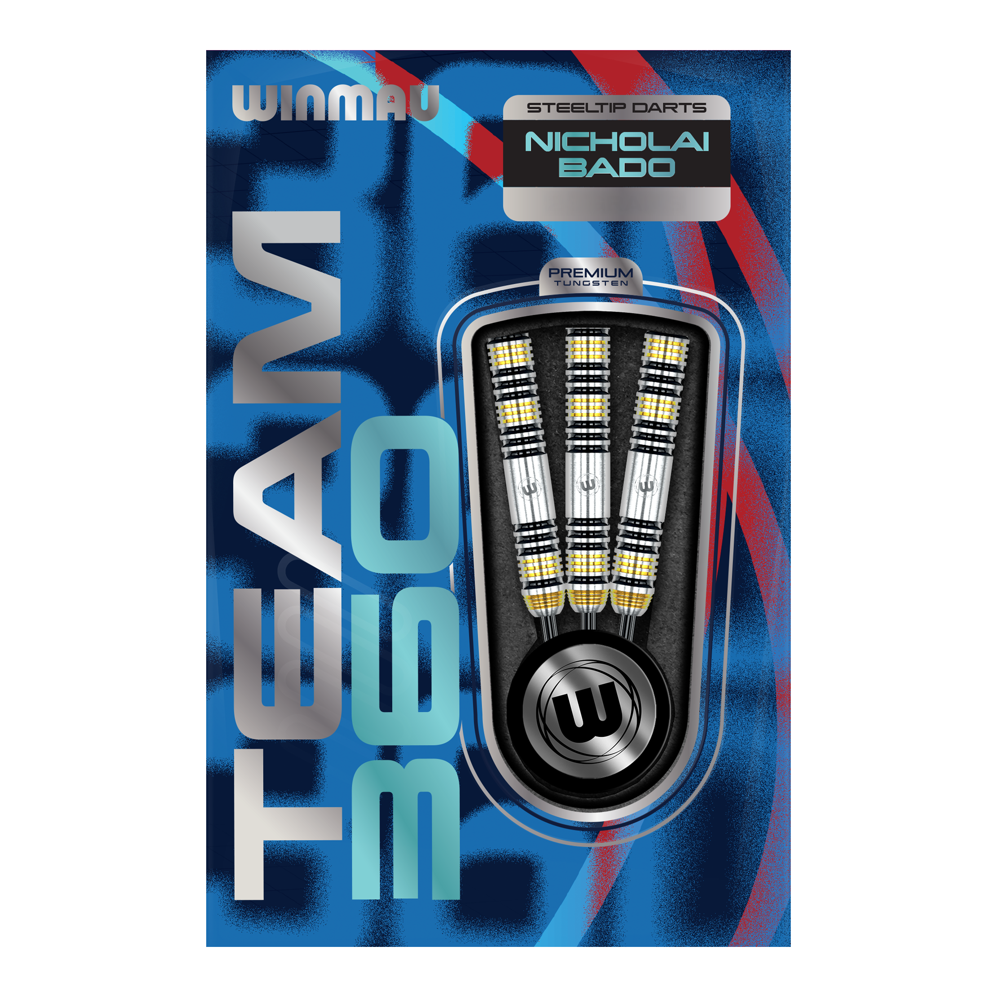 Winmau Team 360 Nicholai Bado Steeldarts - 23g Winmau Team 360 Nicholai Bado Steeldarts - 23g wird gezeigt. Das Foto veranschaulicht den Dartpfeil aus einer anderen Perspektive.