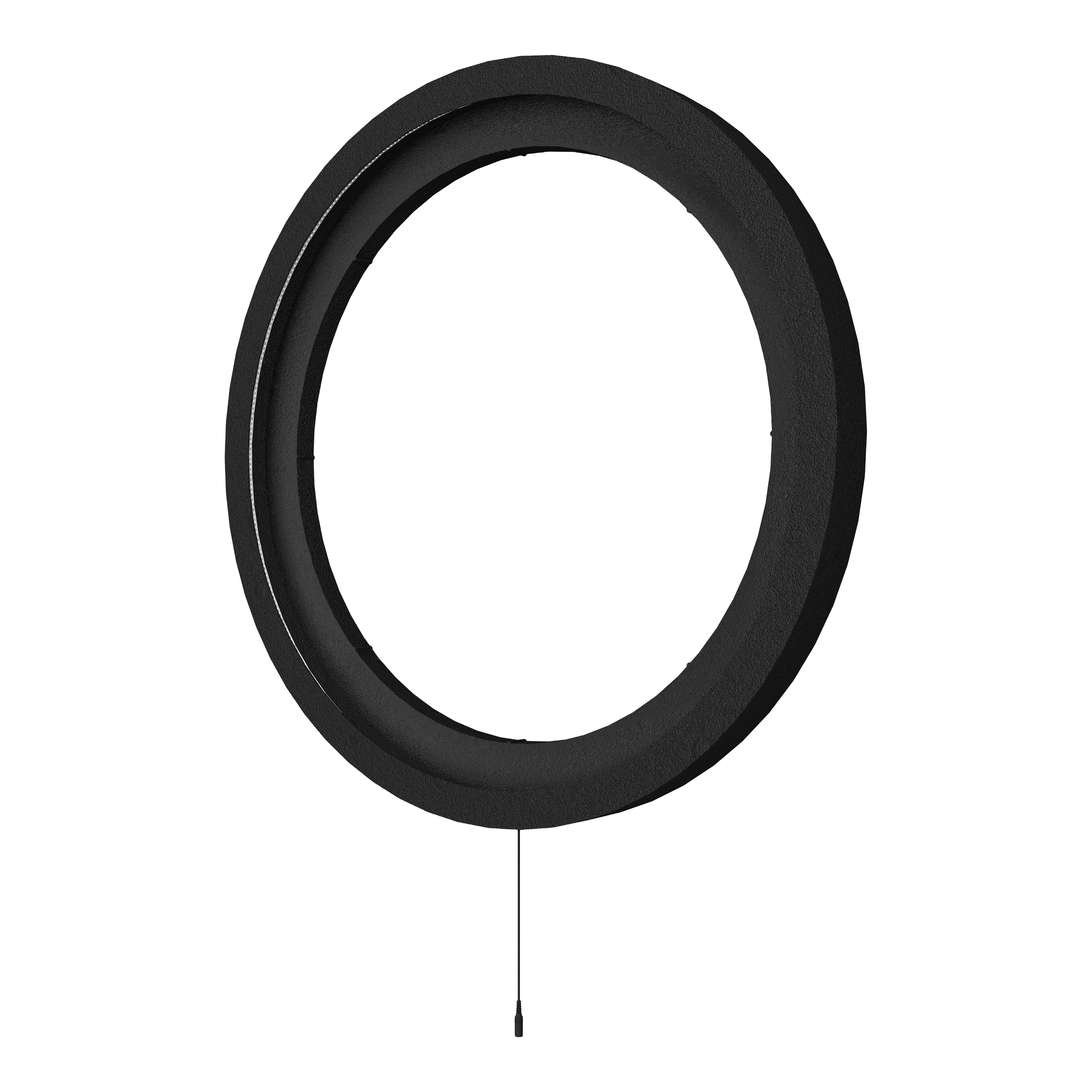 Das Bild zeigt das Produkt "Bulls NL Lumo 2 Light Surround Beleuchtungssystem". Es handelt sich um einen runden, schwarzen LED-Lichtring mit einem Kabel an der Unterseite.