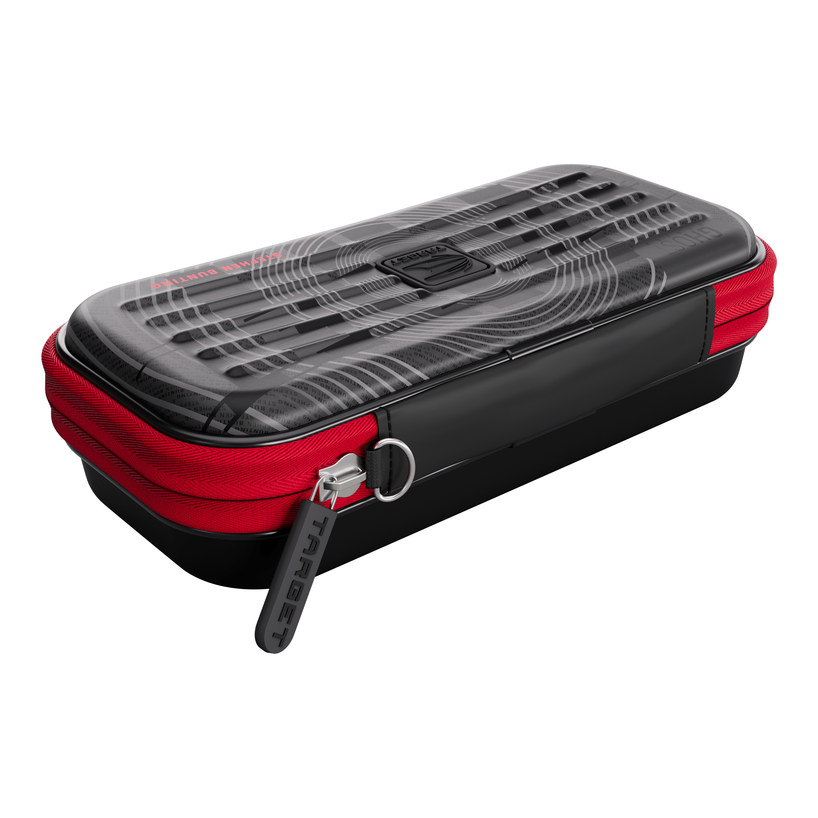 Takoma Ghost Series Stephen Bunting dart case Auf dem Bild ist das Takoma Ghost Series Stephen Bunting Dartcase abgebildet. Das Produkt ist ein elegantes Dartcase aus der Ghost Series.