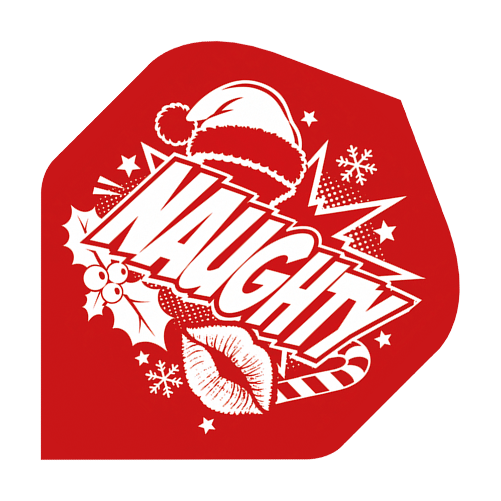 Das Bild zeigt McDart Naughty Or Nice No2 Standard Flights. Hierbei handelt es sich um hochwertige Dartflights.