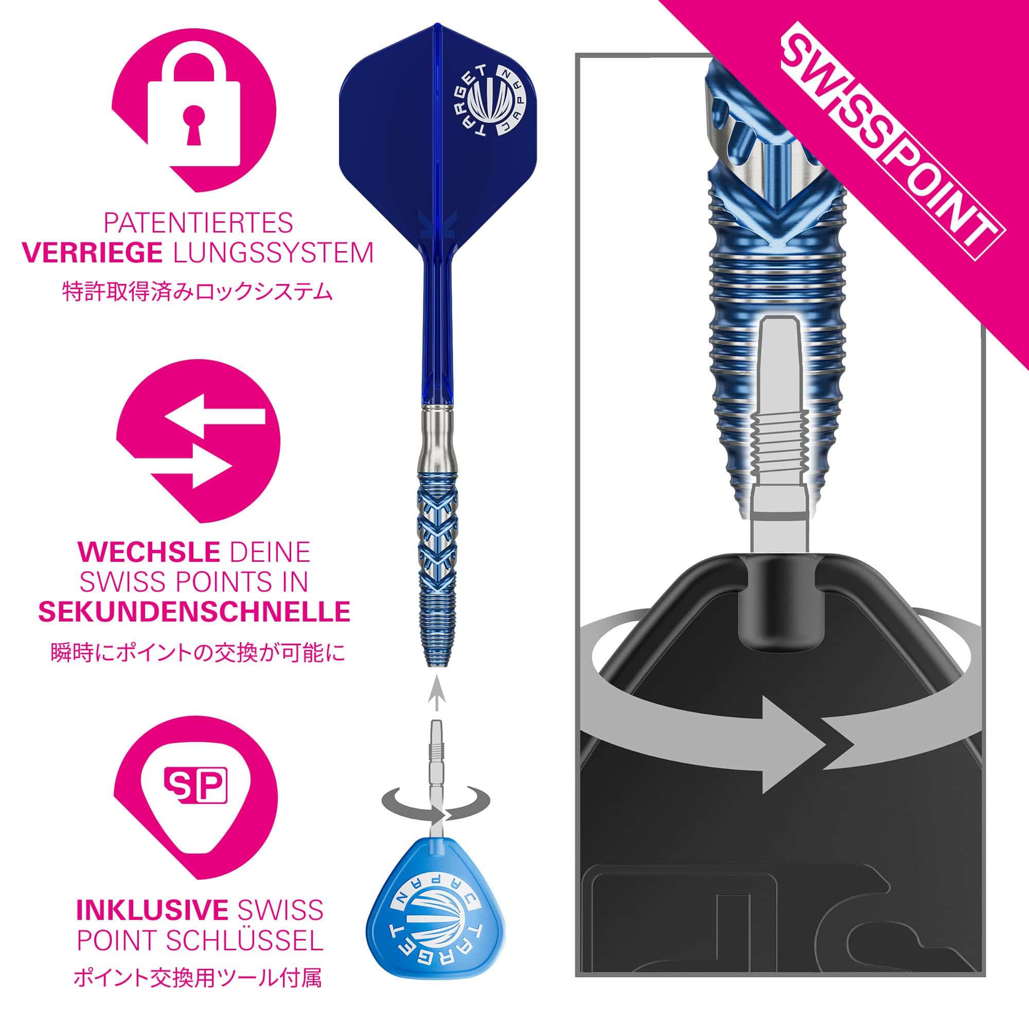 Target Japan Sereno GEN3 Swiss Point steel darts