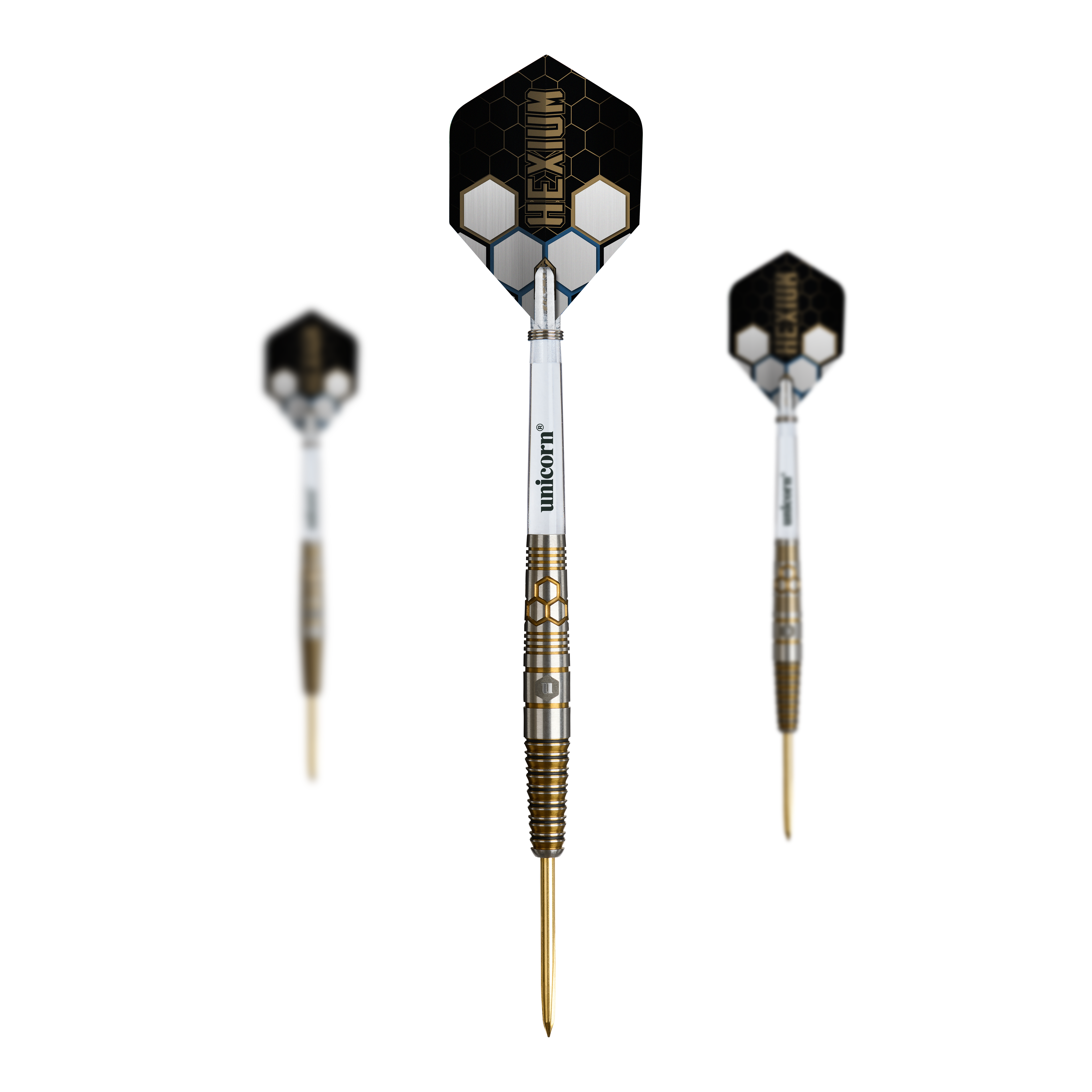 Unicorn Hexium Style 03 Gold & Black Steeldarts