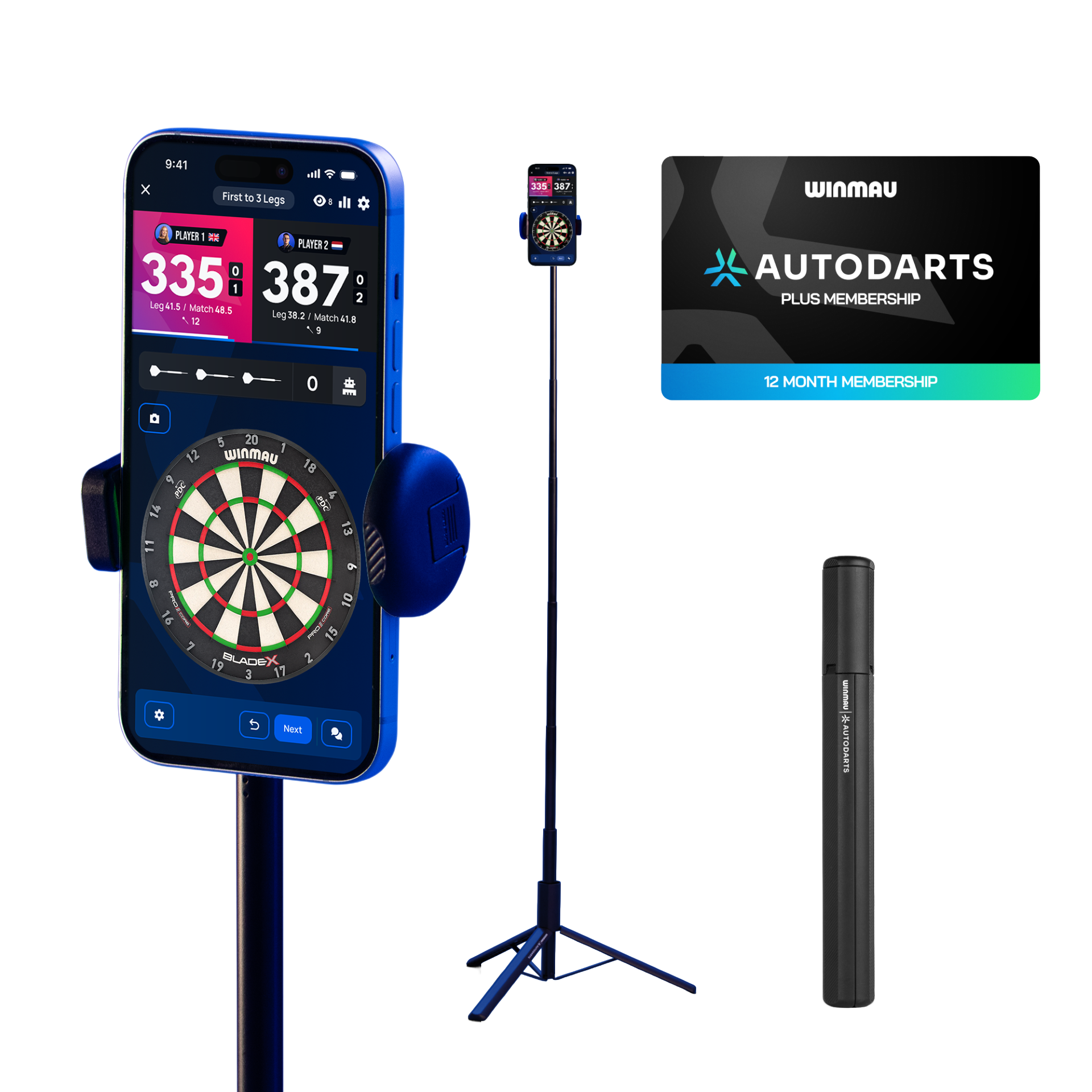 Winmau Device Stand &amp; 12 Months Membership Bundle