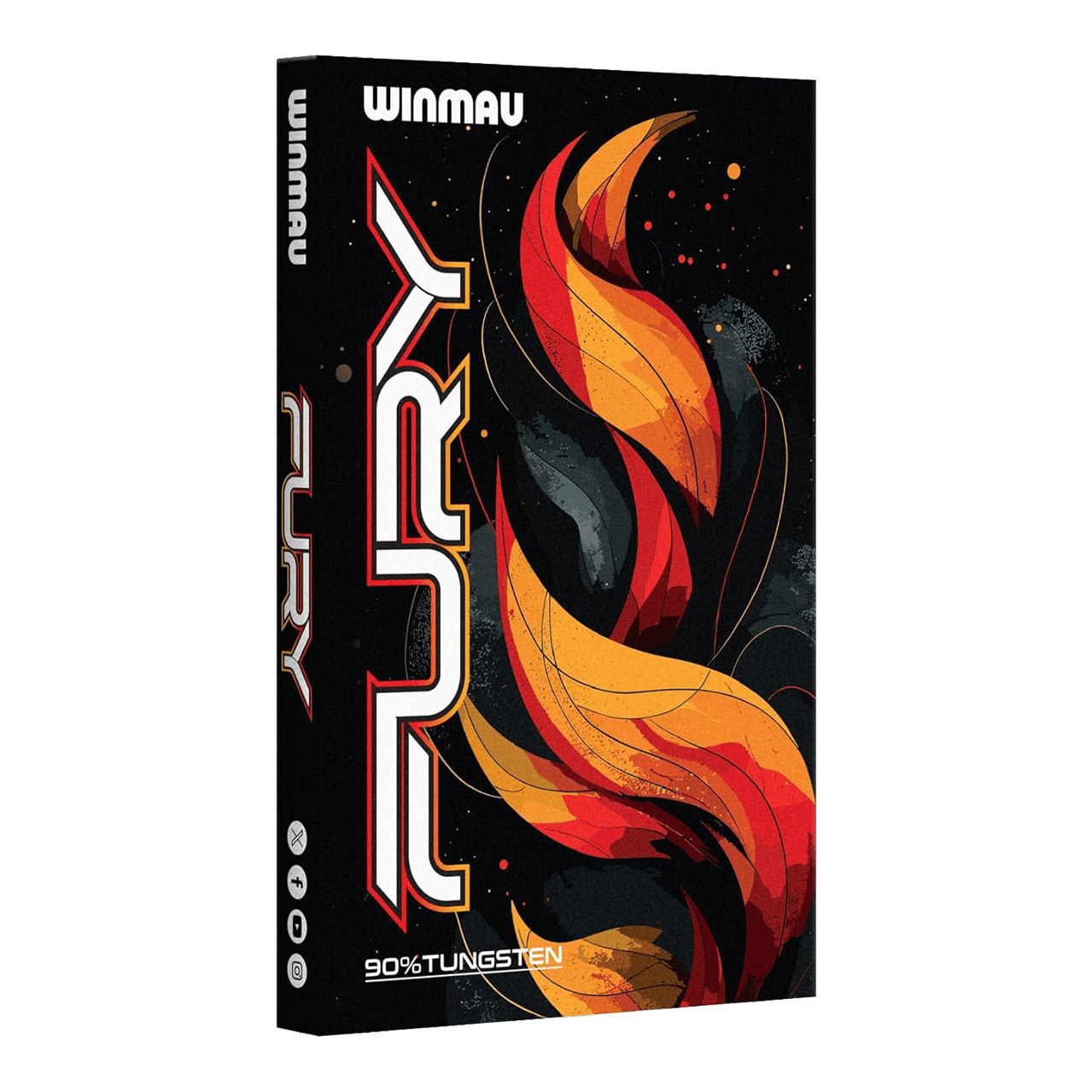 Winmau Fury steel darts - 22g Abgebildet sind die Winmau Fury Steeldarts mit 22g Gewicht. Diese Darts eignen sich ideal für präzises Werfen.