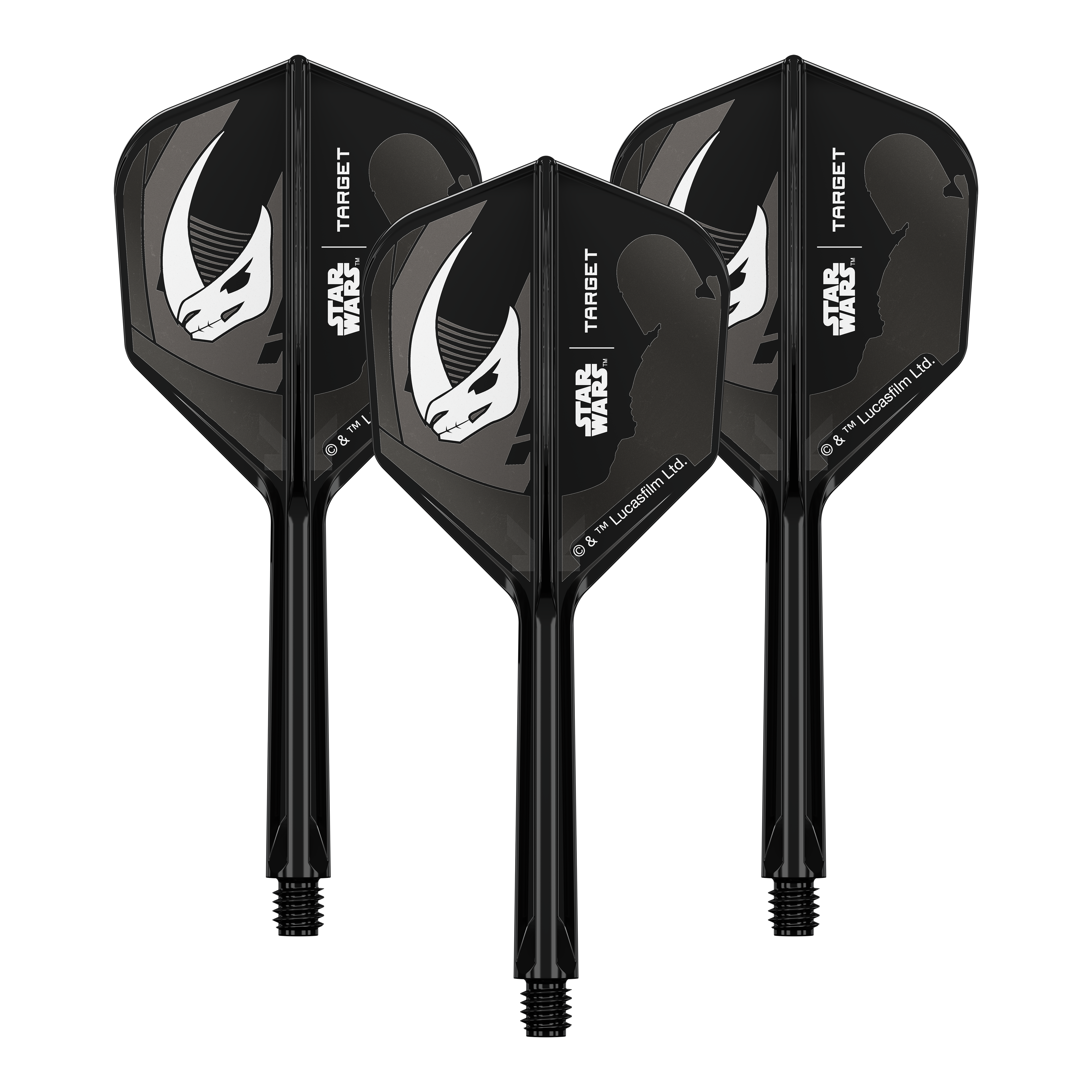 Das Bild zeigt das Produkt '410625_Target_StarWars_K-Flex_Mandalorian_Armour_No6_Flights_33mm_2a'. Wahrscheinlich sind hier Mandalorian Armour Dart-Flights abgebildet.