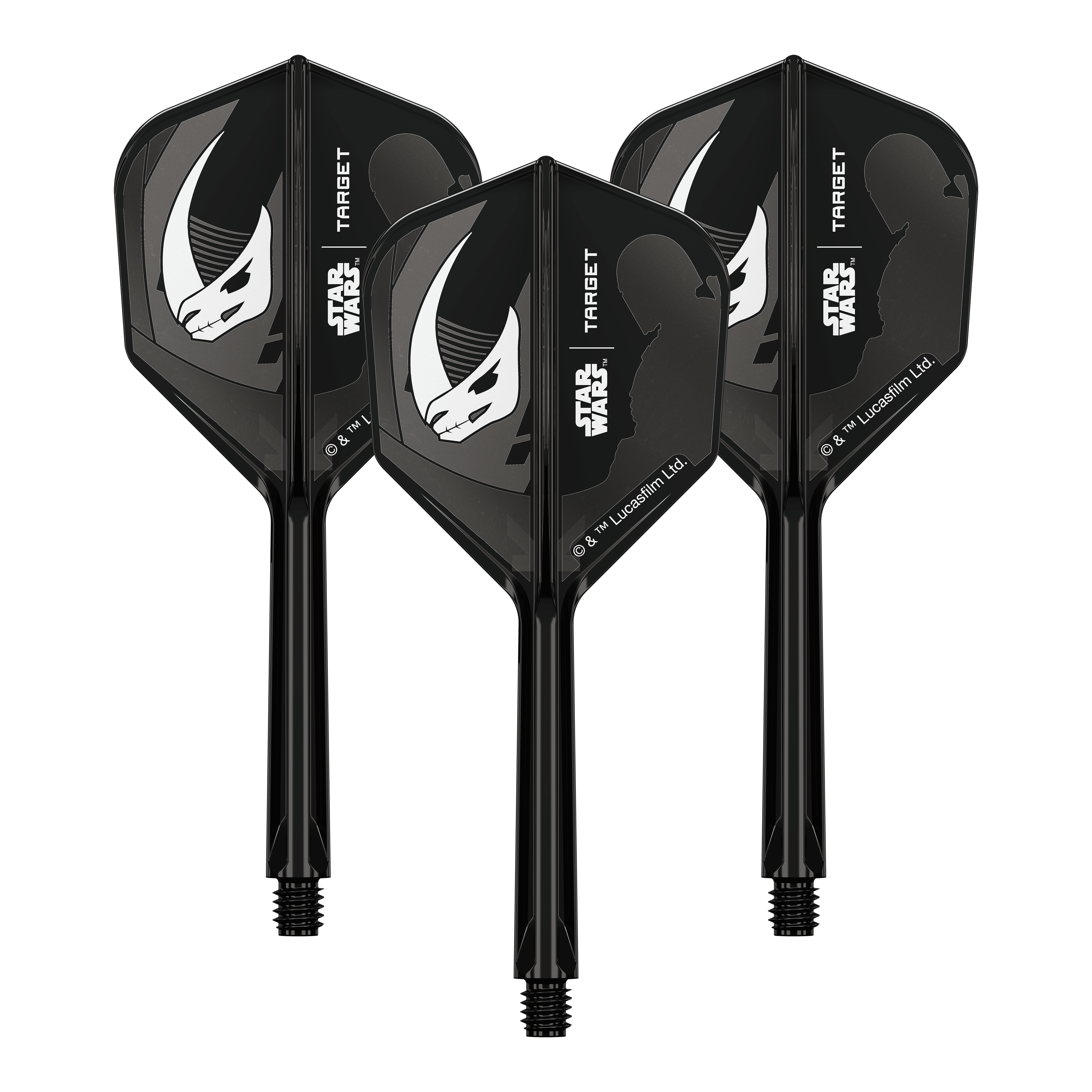 Target Star Wars K-Flex Set Mandalorian No6 Flights Das Bild zeigt das Produkt '410625_Target_StarWars_K-Flex_Mandalorian_Armour_No6_Flights_33mm_2a'. Wahrscheinlich sind hier Mandalorian Armour Dart-Flights abgebildet.