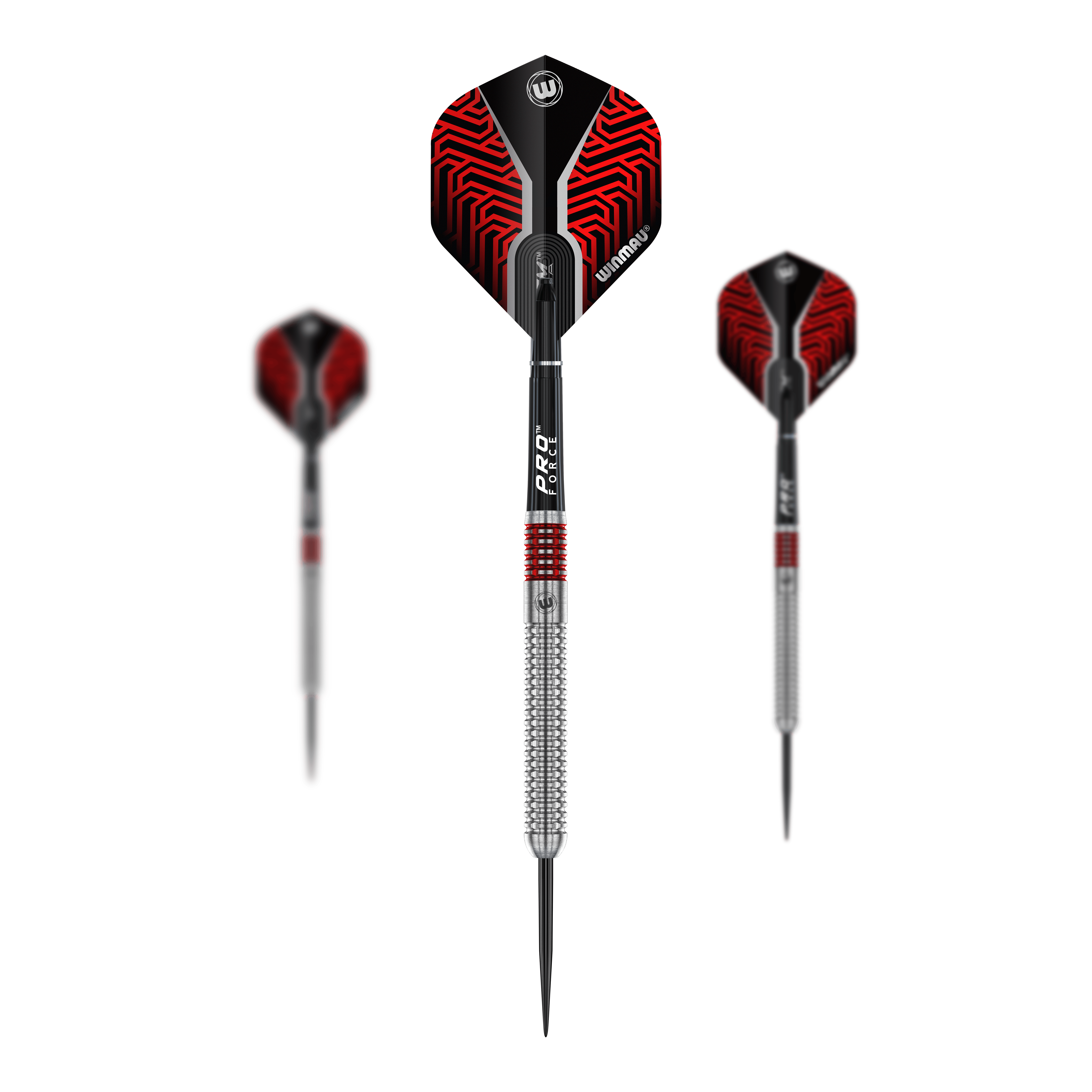 Winmau Team 360 Lewis Cook Steel Darts - 23g Auf dem Bild sind die Winmau Team 360 Lewis Cook Steeldarts - 23g als Set dargestellt. Man sieht mehrere Steeldarts zusammen.