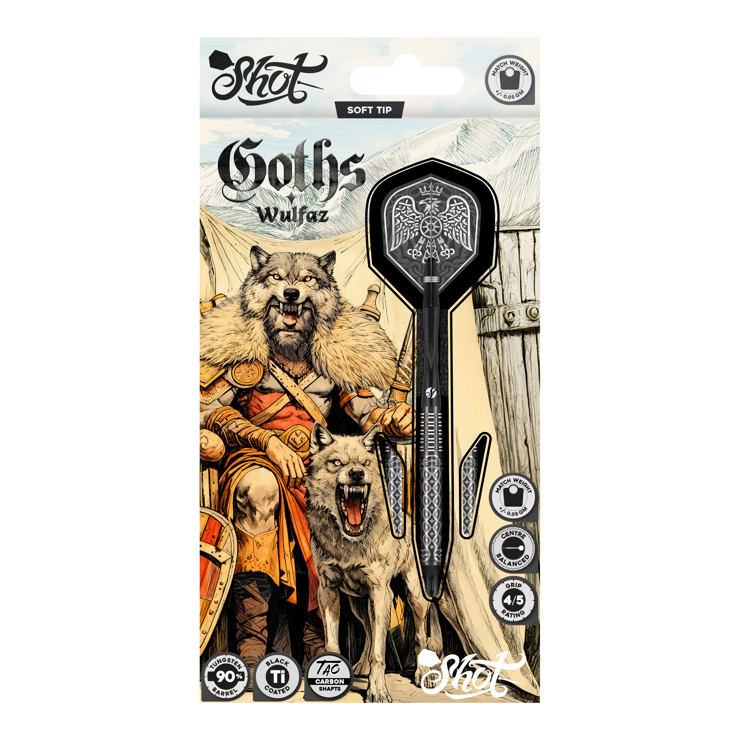 Shot Goths Wulfaz soft darts - 20g Shot Goths Wulfaz soft darts - 20g