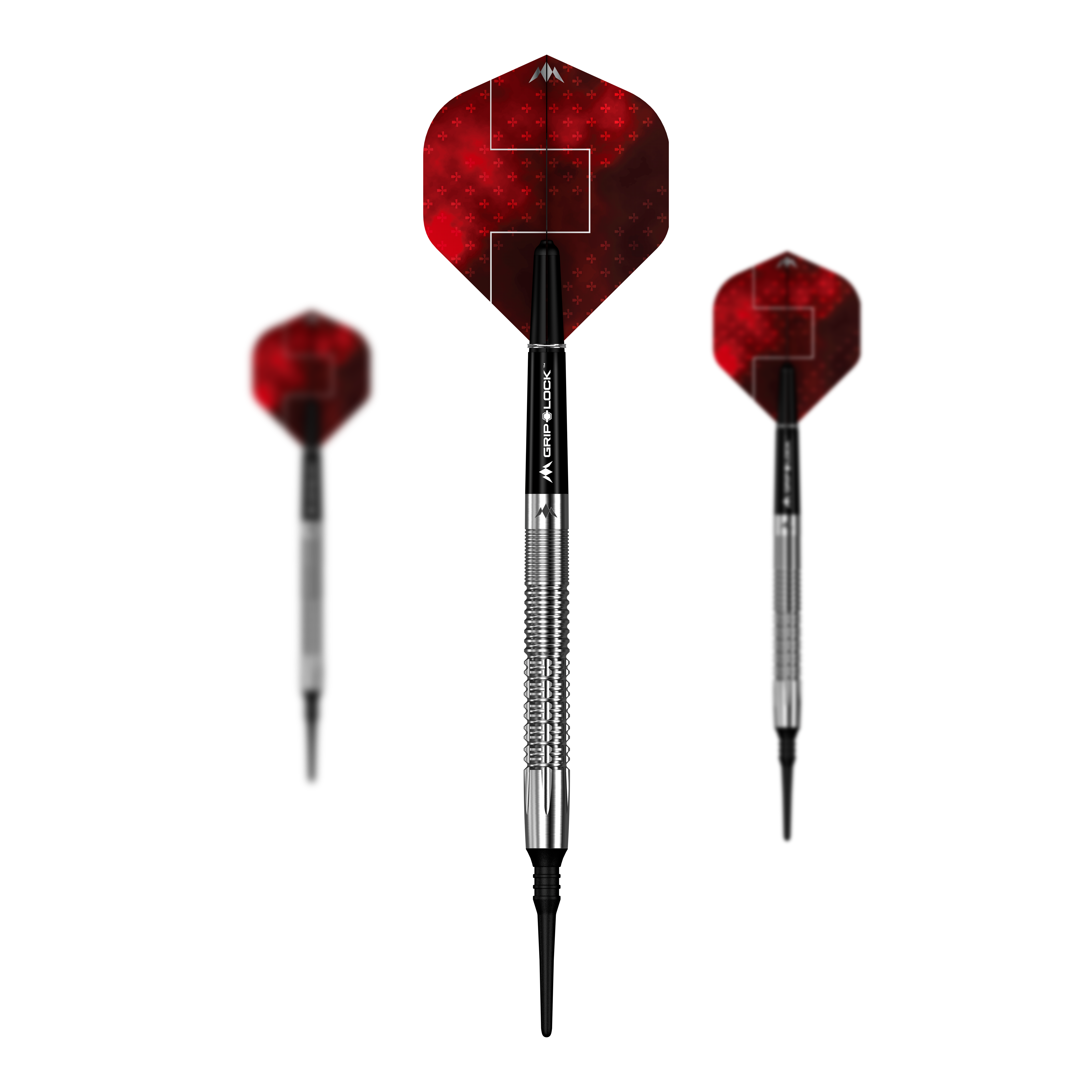 Dieses Bild zeigt das Set Mission Thomas Junghans Softdarts mit einem Gewicht von 20 Gramm. Das Dartset ist als Komplettpaket dargestellt.