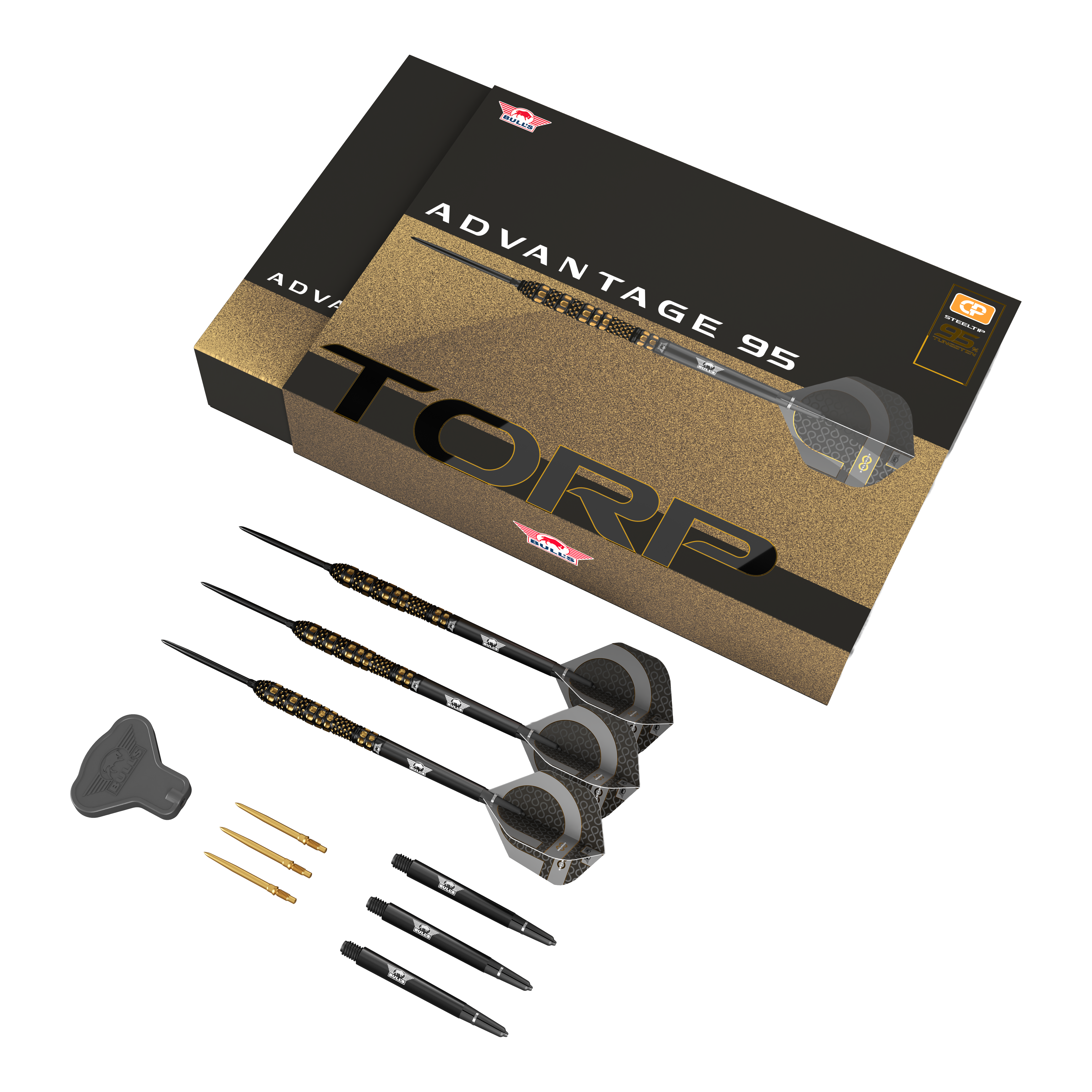 Das Bild zeigt Bulls NL Advantage 95 Torp Convertible Point Steeldarts. Zu sehen ist eine weitere Produktansicht.