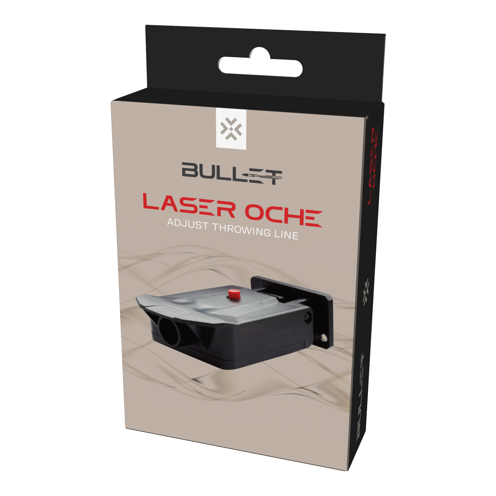 Bullet Laser Oche zur Anzeige der Oche-Linie für Darts. Das Gerät erleichtert die Einhaltung der richtigen Abwurfdistanz.