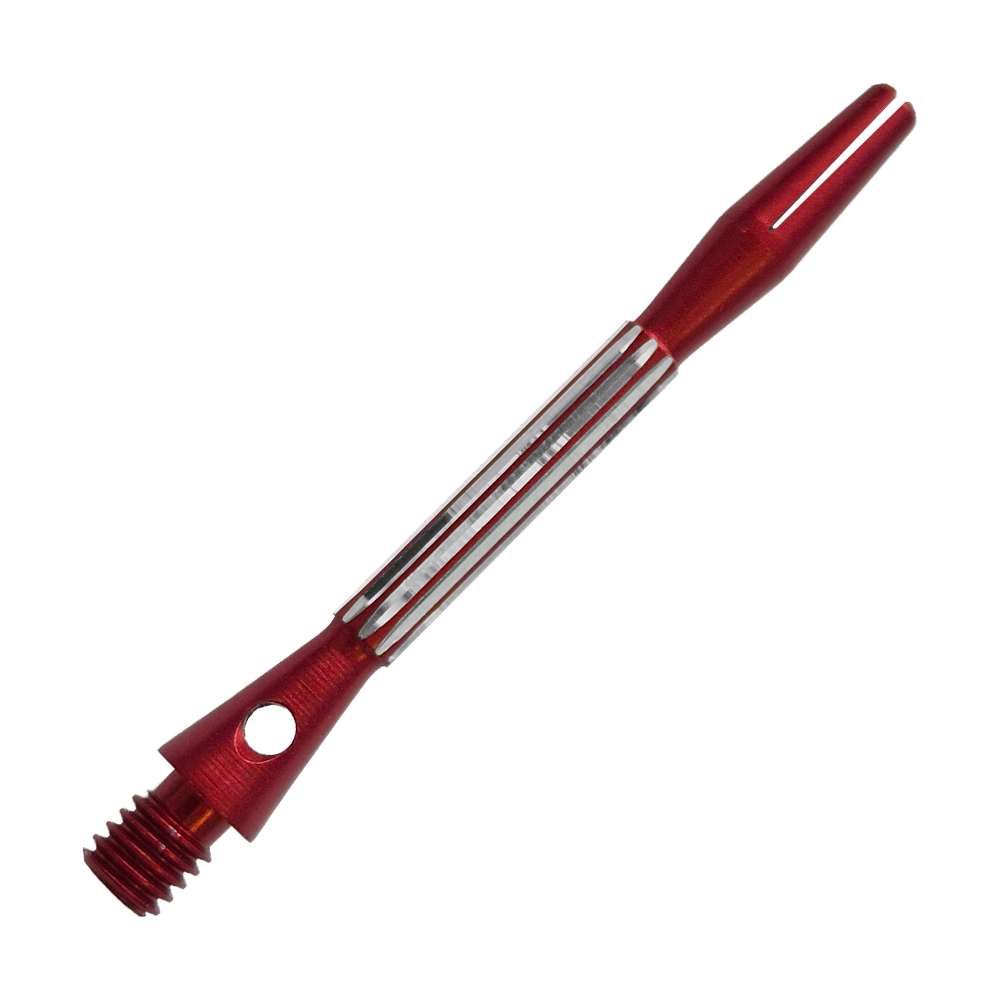 Bulls NL Flash 2 Aluminum Shafts - Red - 46 mm Bulls NL Flash 2 Aluminium Shafts in Rot, 46 mm lang. Das Bild zeigt einen roten Aluminiumschaft für Dartpfeile.