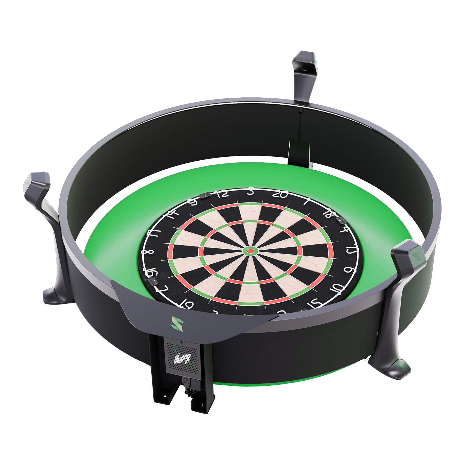 Scolia Home 2 Electronic Autoscoring System with Lighting Ring 2026 Das Bild zeigt das Produkt „Scolia Home 2 Electronic Score System mit Beleuchtungsring“, ein elektronisches Zählsystem für Dartscheiben. Es verfügt über einen runden Beleuchtungsring und eine integrierte digitale Anzeige.