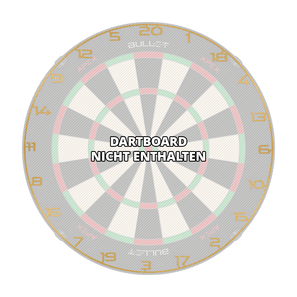 Bullet Dartboard Number Ring Das Bild stellt einen Dartboard Zahlenring in goldener Farbe dar. Es geht um das Produkt 'BT1000160 Bullet Dartboard Zahlenring Gold 3'.