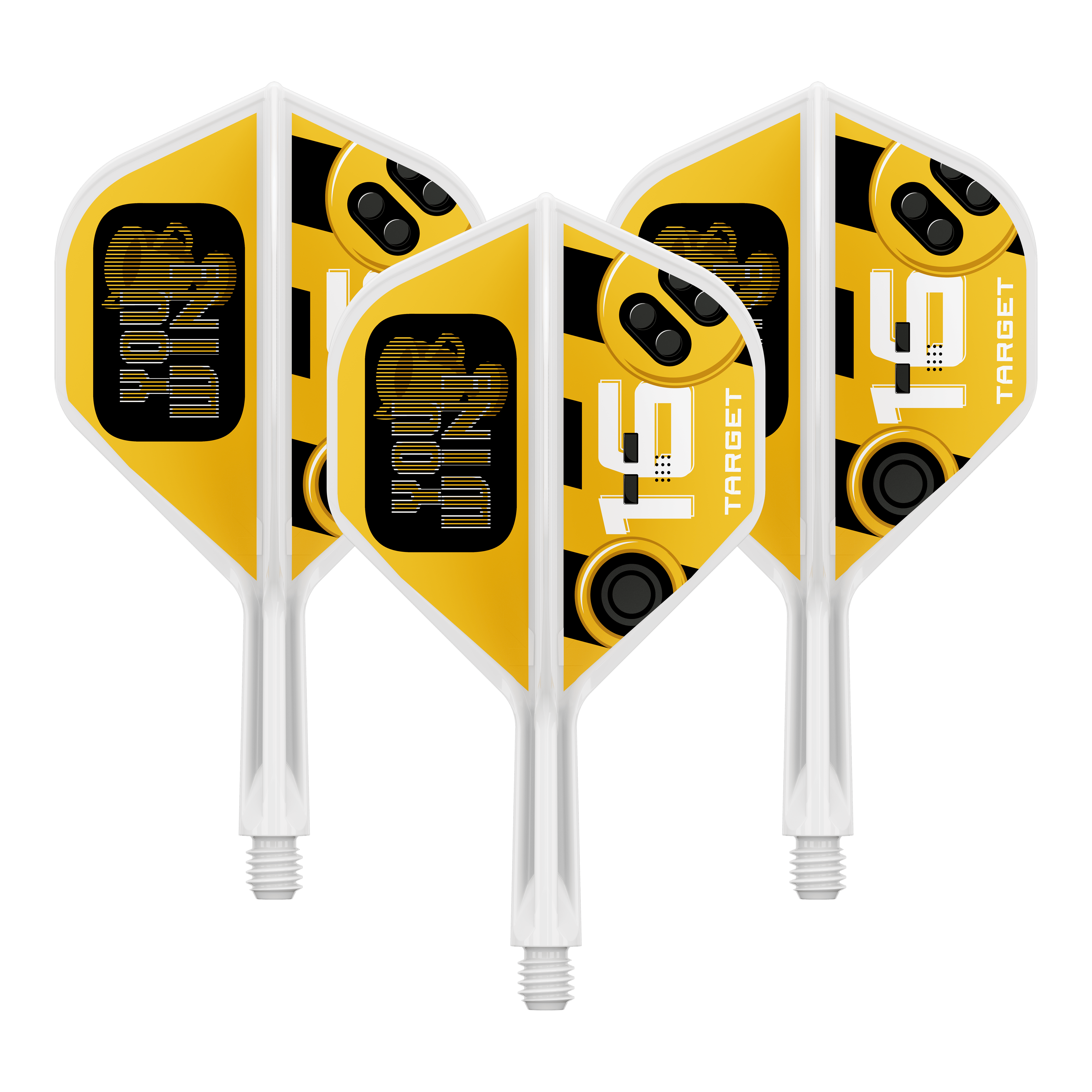 Target K-Flex You Win No2 Standard Flights Das Bild zeigt einen Artikel mit dem Dateinamen 410591_Target_K-Flex_YouWin_No2_Standard_Flights_19mm_1Set. Es ist wahrscheinlich ein Set von Dart-Flights.