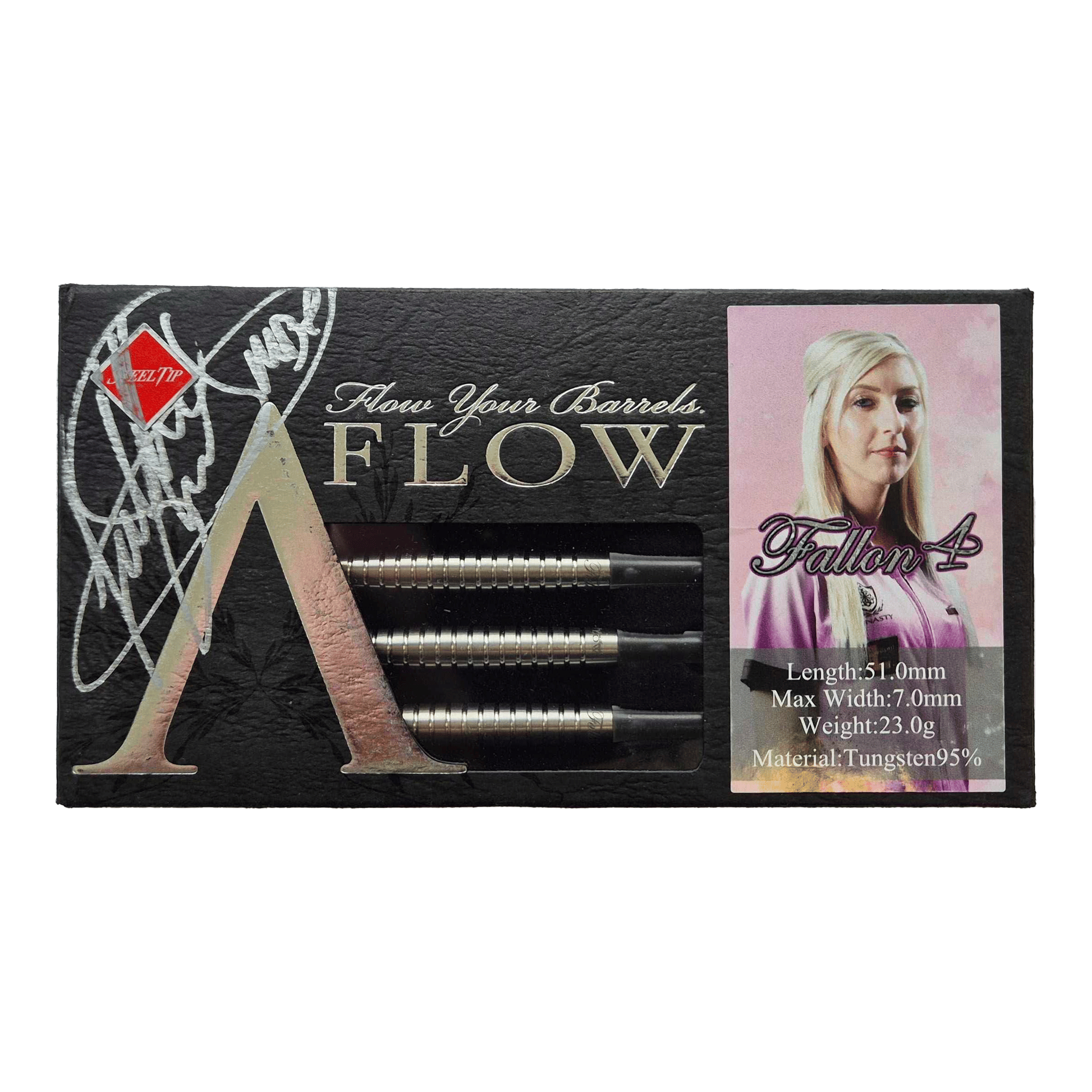 Dynasty Fallon Sherrock 4 AFlow Plain Steeldarts - Mit Autogramm - 23g Dynasty Fallon Sherrock 4 AFlow Plain Steeldarts - Mit Autogramm - 23g