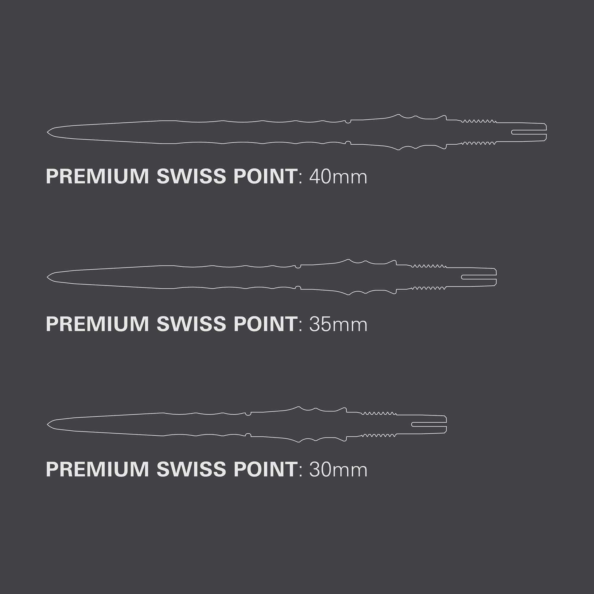 Target Japan Premium Swiss Point Steldartspitzen - Silica sind auf dem Bild zu sehen. Die Spitzen sind aus Silica gefertigt und für das Dartsport geeignet.
