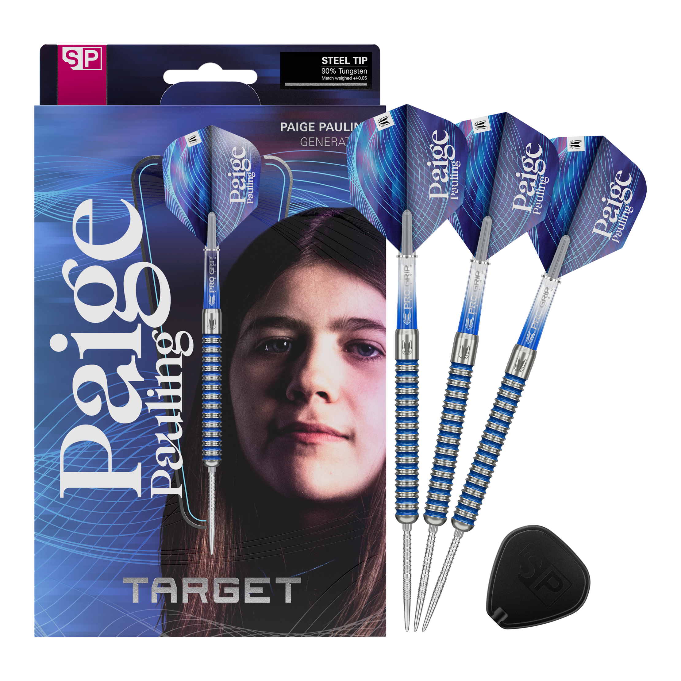Target Paige Pauling GEN1 Swiss Points Steeldarts - 22g Die Target Paige Pauling GEN1 Swiss Points Steeldarts - 22g werden präsentiert. Das Produkt ist detailliert abgebildet.