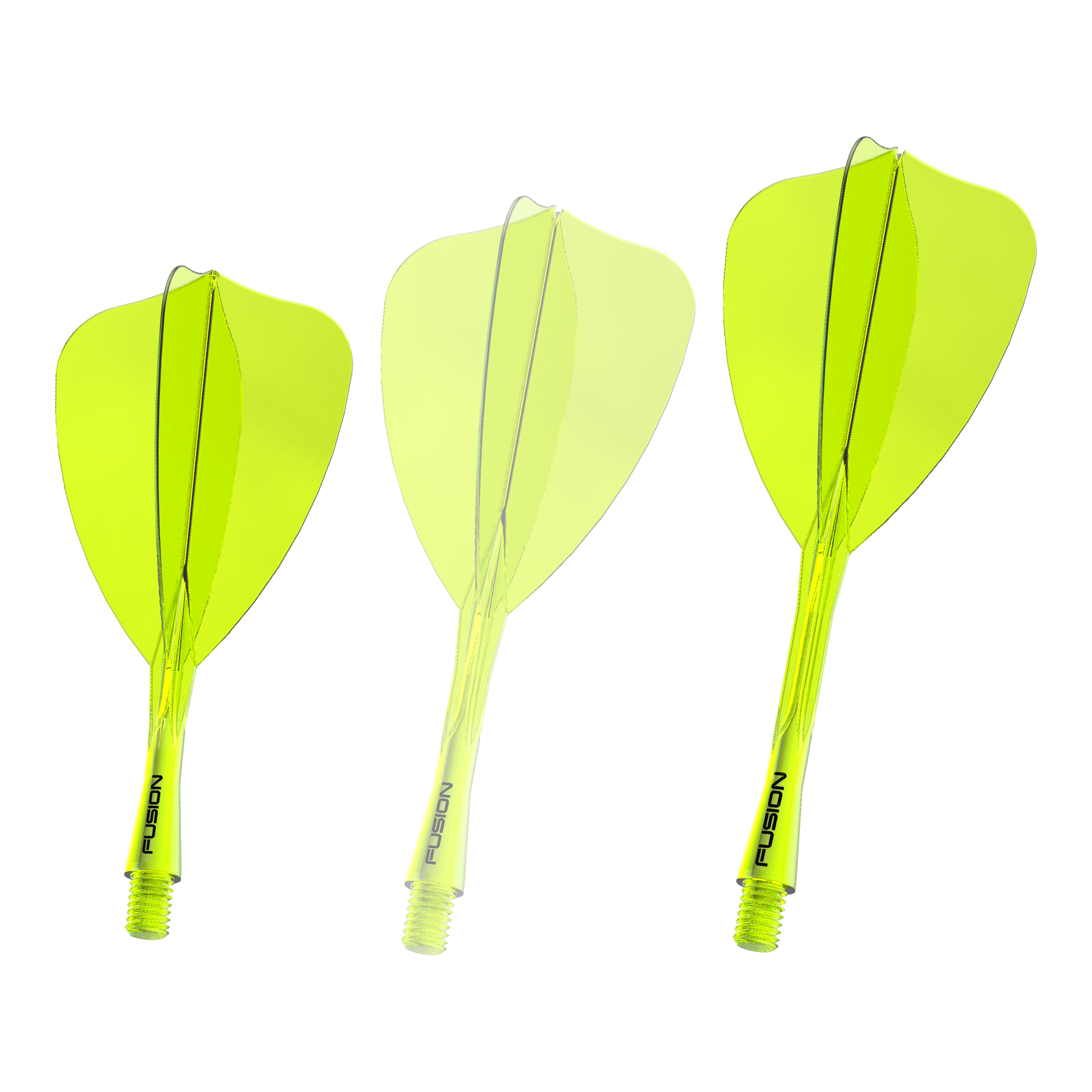 Winmau Fusion Flight Shaft System Arrow Neon Yellow Hier sieht man ein einzelnes Winmau Fusion Flight Shaft System Arrow in Neongelb, 28 mm Länge. Das Produkt ist für den Dartsport geeignet.