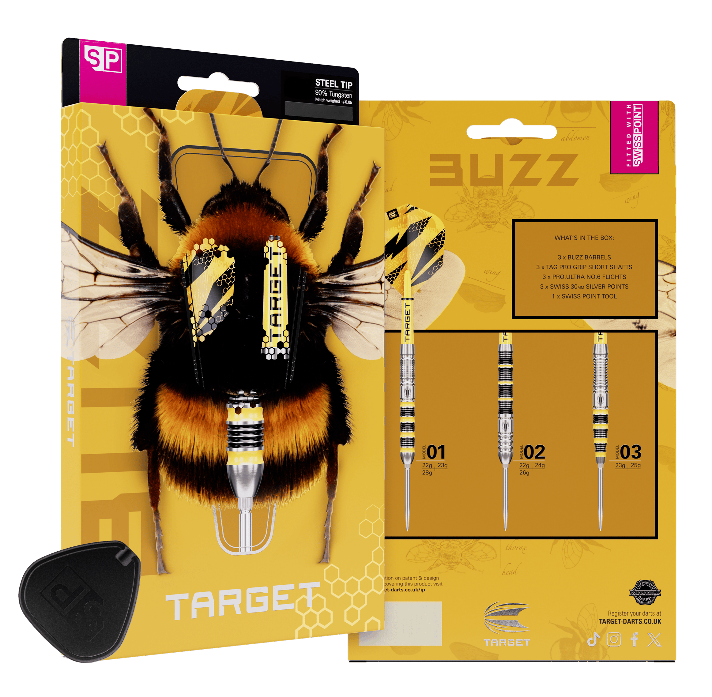Target Buzz 03 Swiss Points steel darts Hier sind die Target Buzz 03 Swiss Points Steeldarts abgebildet. Die Steeldarts überzeugen mit hoher Qualität.