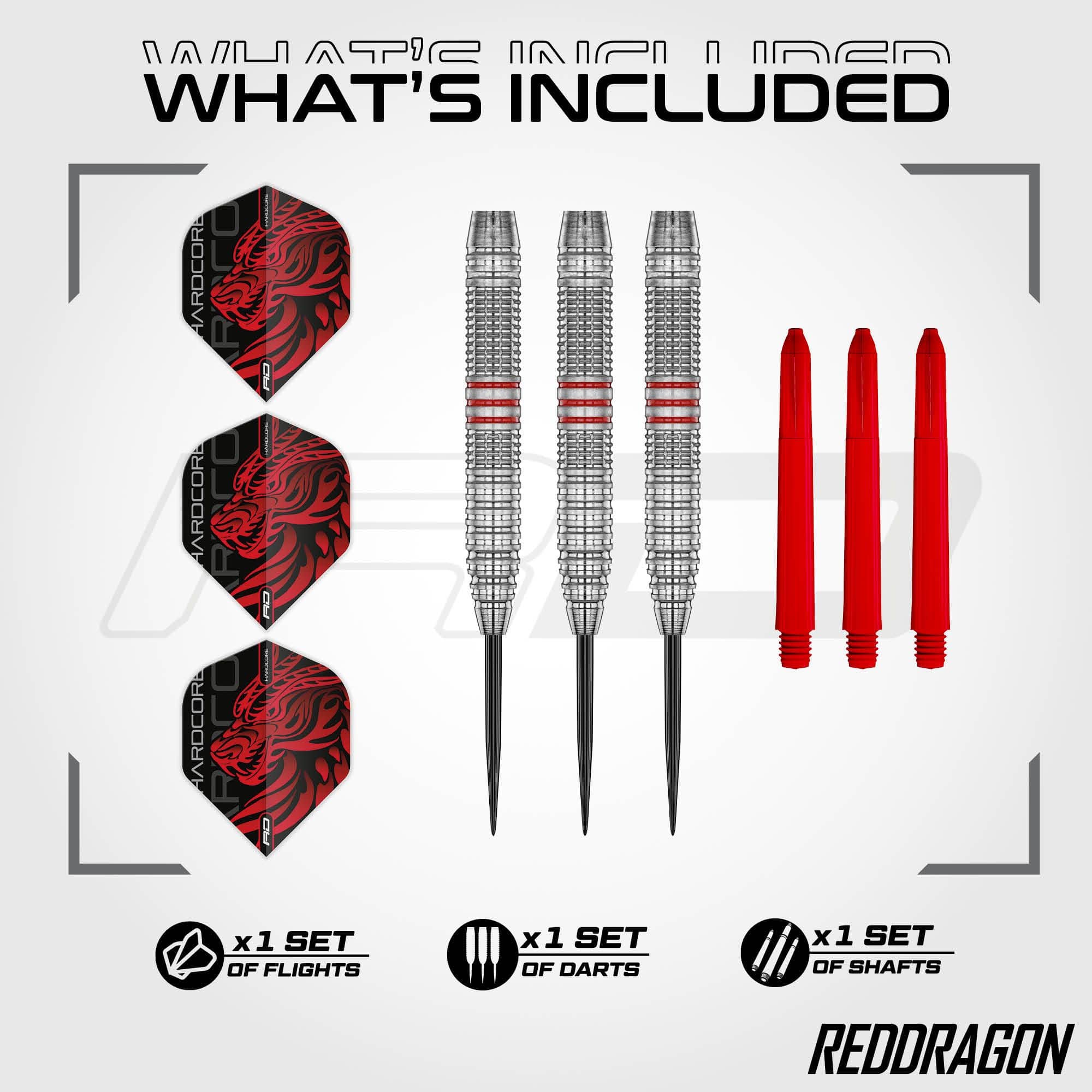 Red Dragon Jonny Clayton Brass Steel Darts - 21 g