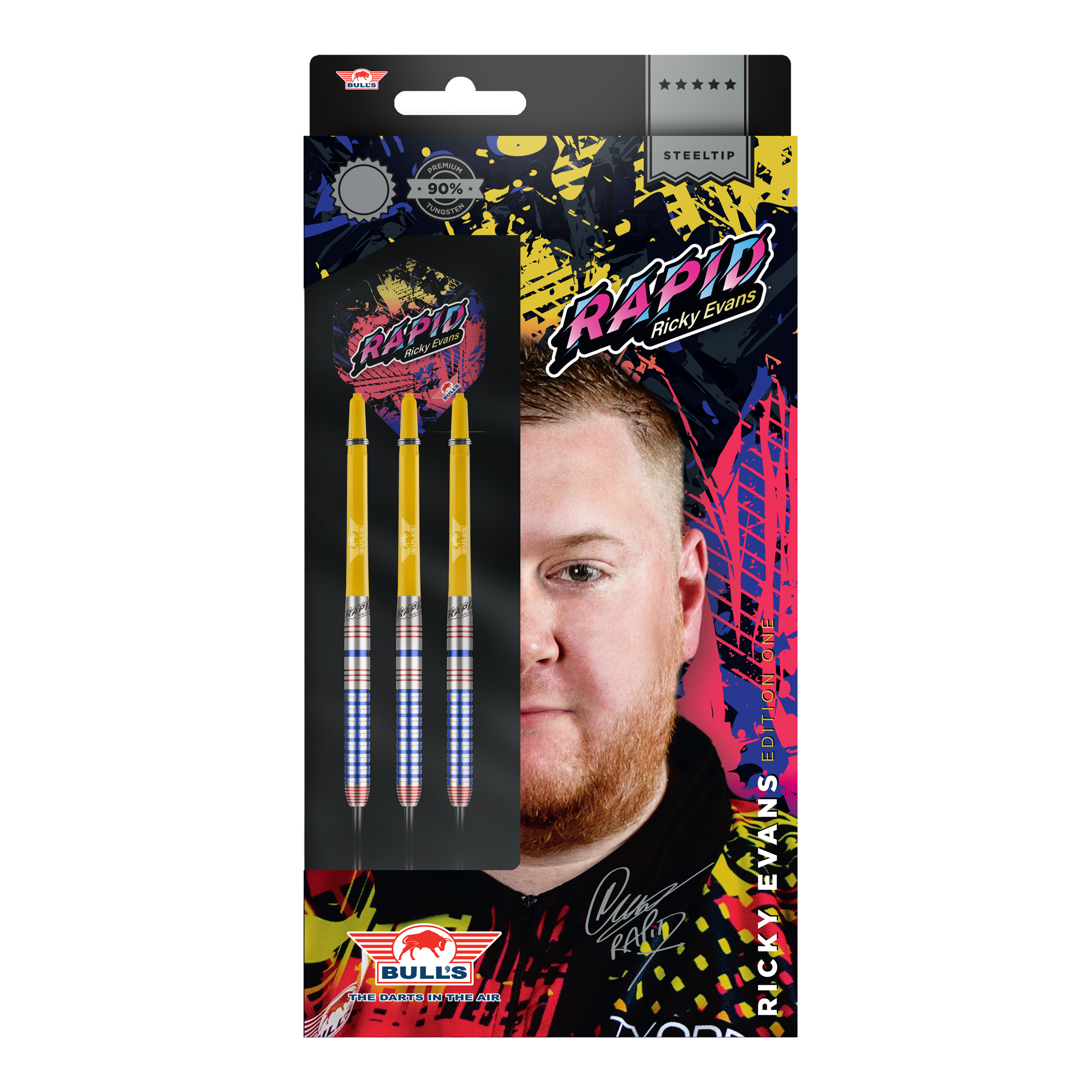 Bulls NL Ricky Evans Rapid Edition One Steel Darts - 22g